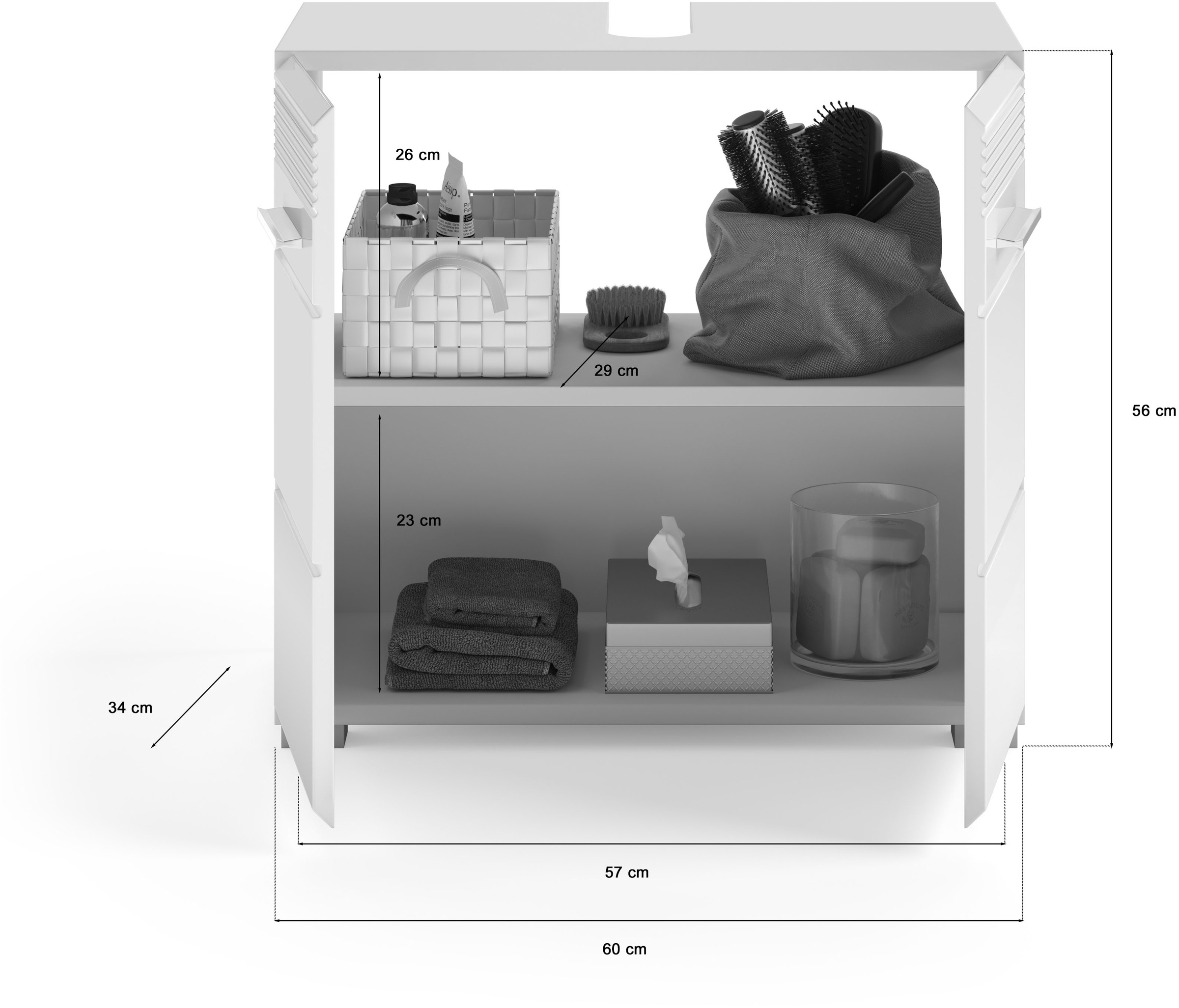 INOSIGN Badmöbel-Set »Malmö, 3 teilig, bestehend aus:« Set, 3 Stk. tlg.