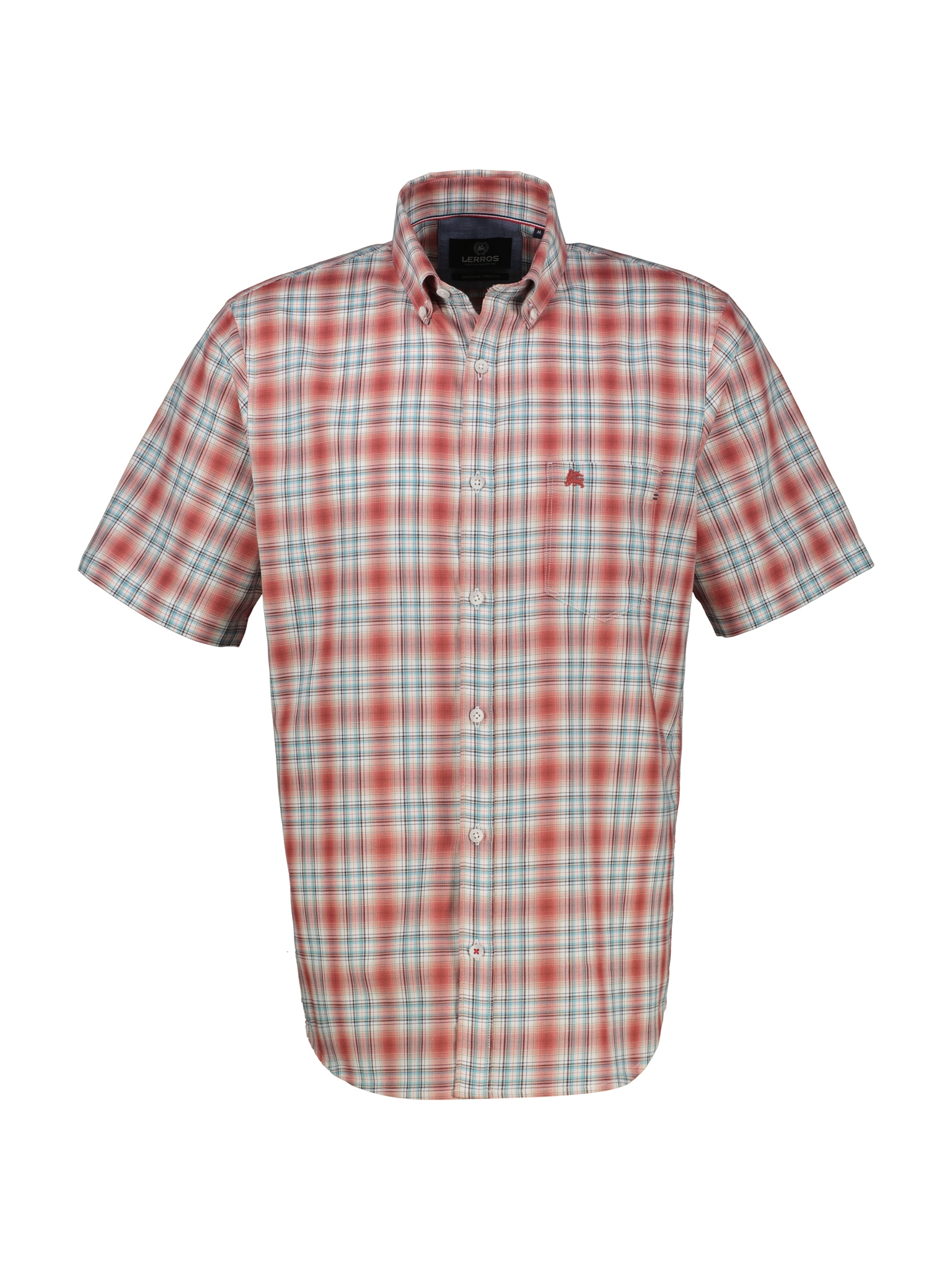 LERROS Chemise à carreaux mit Logo Stickerei