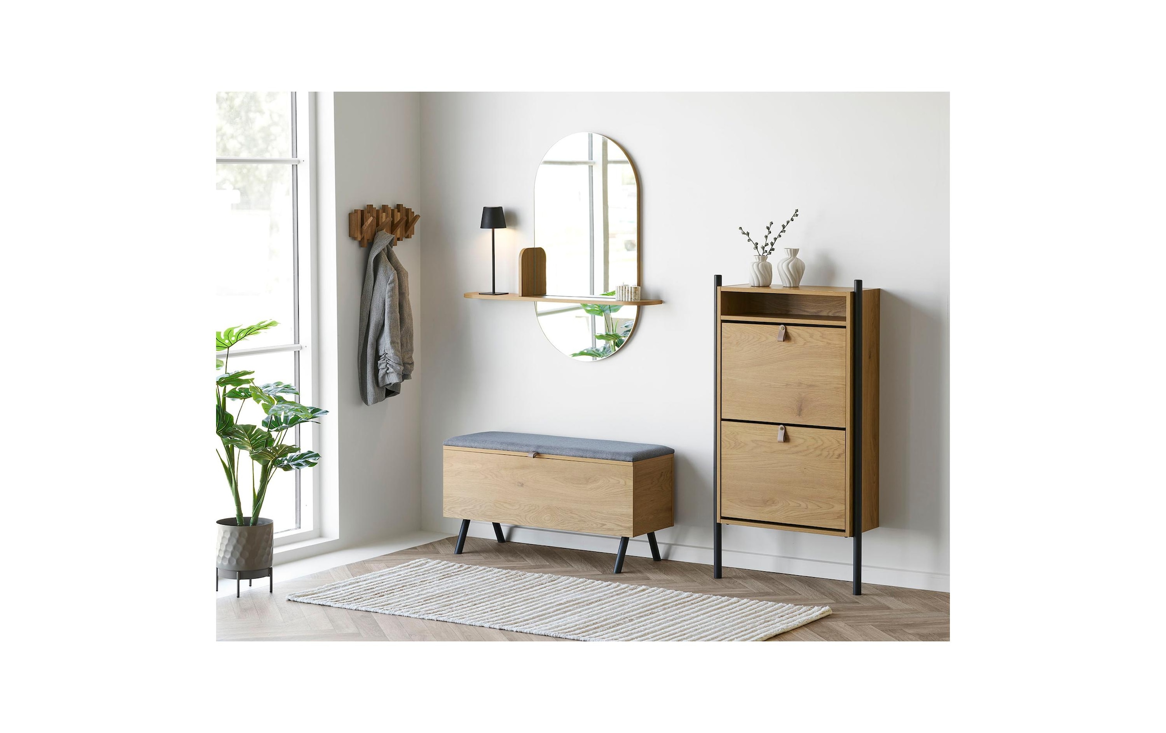 House Nordic Spiegel »Spiegel Barco mit Ablage 15 x 92 x 94.5 cm« Wandspiegel