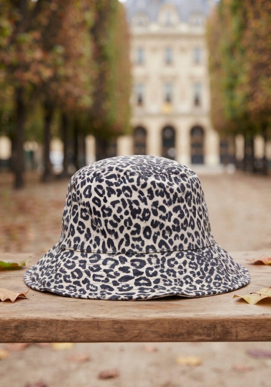 Laura Scott Fischerhut mit trendigem Leopard-Alloverdruck - NEW