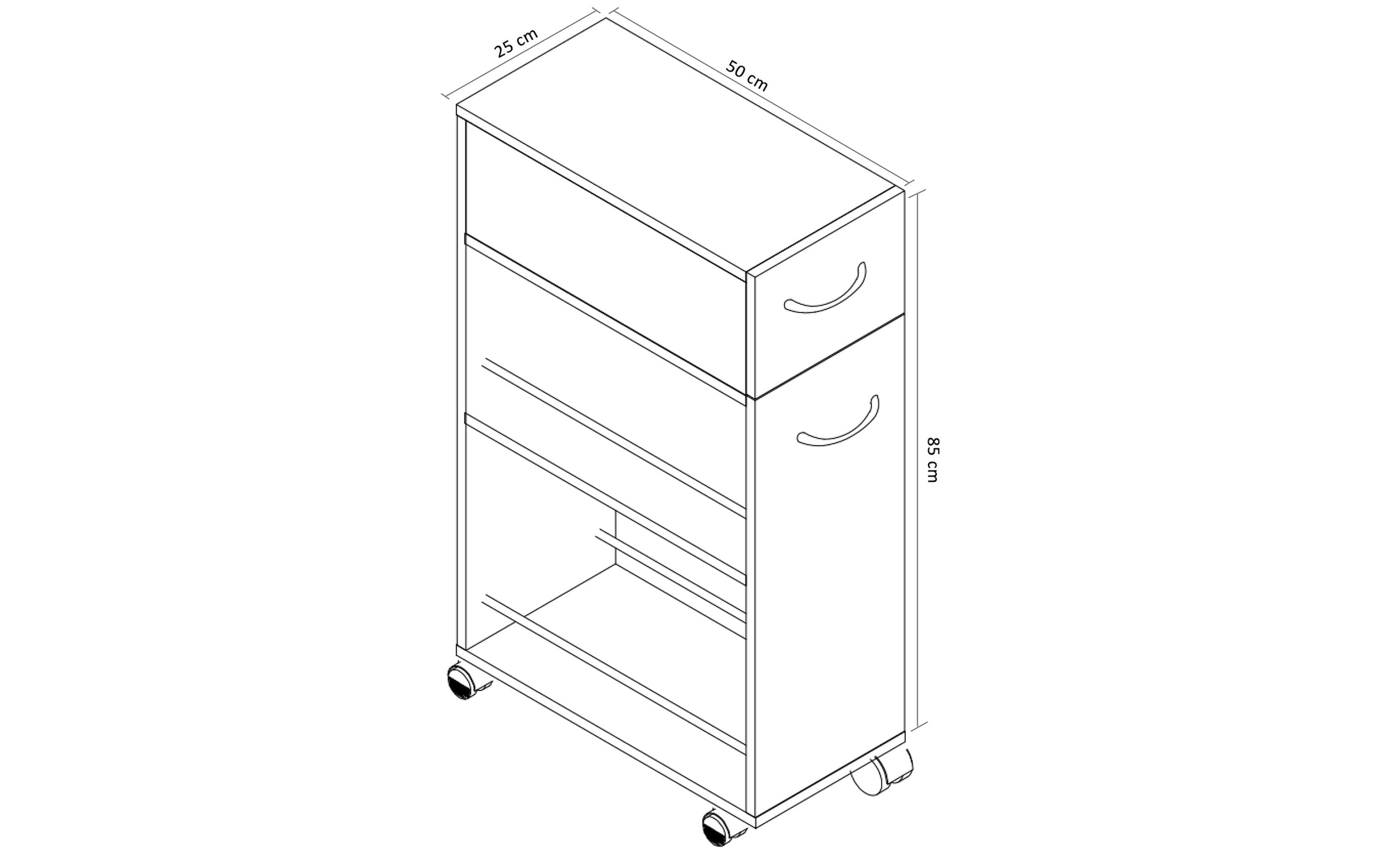 VCM Küchenwagen »Tusal mit Schublade 25 x 85 x 50 cm«