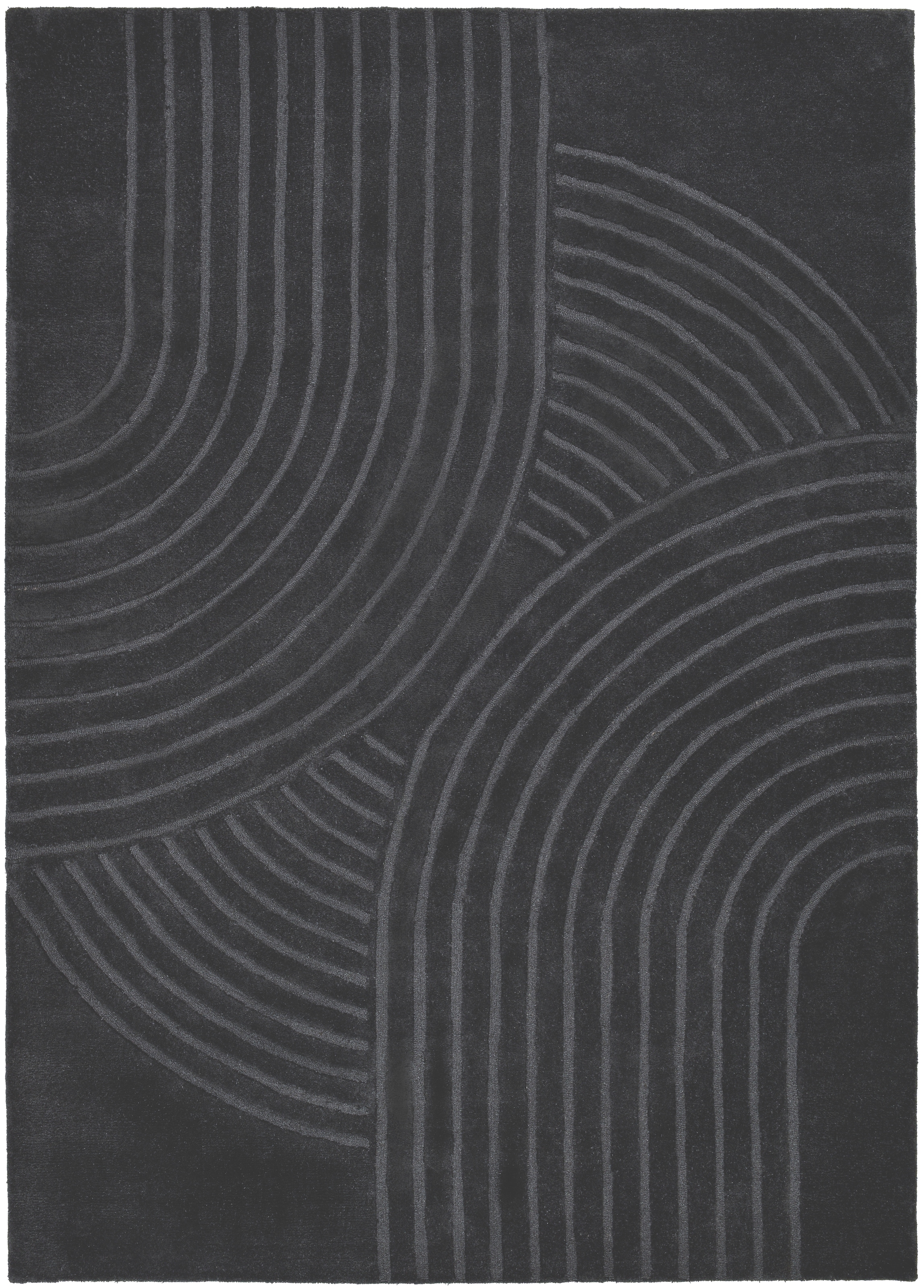 my home Tapis en laine »Gabbo Design, Handgefertigt, Teppich,  reine Wolle,« Rectangulaire 14 mm Höhe Hoch-Tief-Effekt, reine Wolle, Scandi-Look, Naturfaser