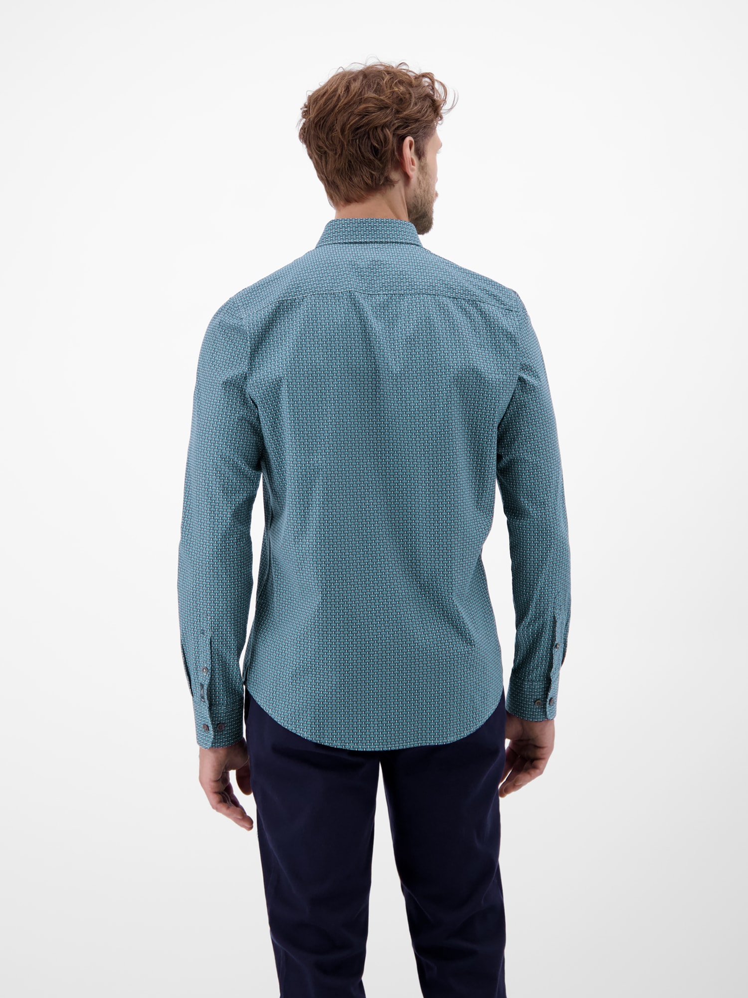 LERROS Langarmhemd »LERROS Herrenhemd mit Ornamentmuster«