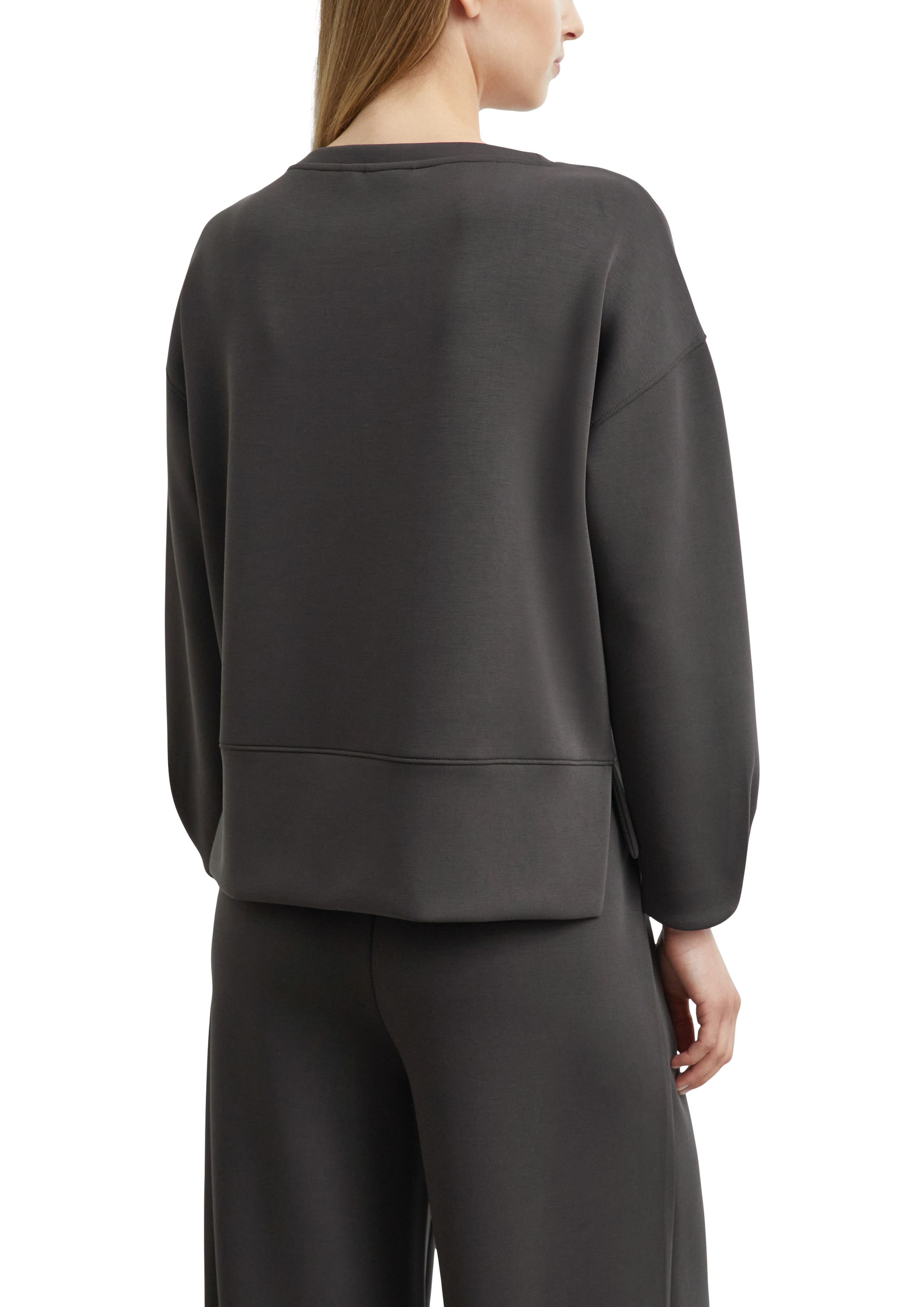 Comma Sweat-shirt , en look superposé, mélange de matériaux, coupe régulière
