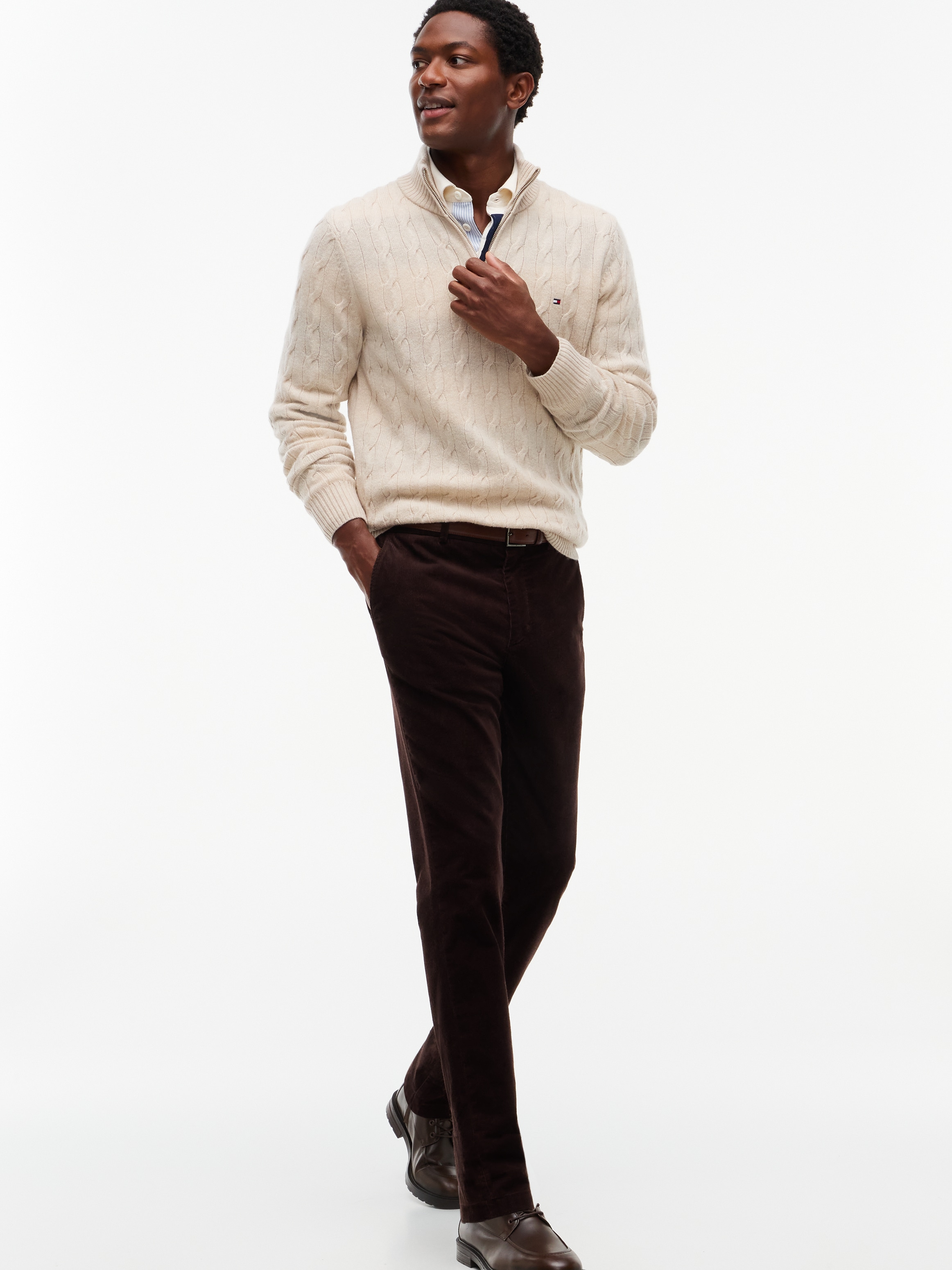 Tommy Hilfiger Chinohose »DENTON FINE CORDUROY«  Slim Straight Leg Fit