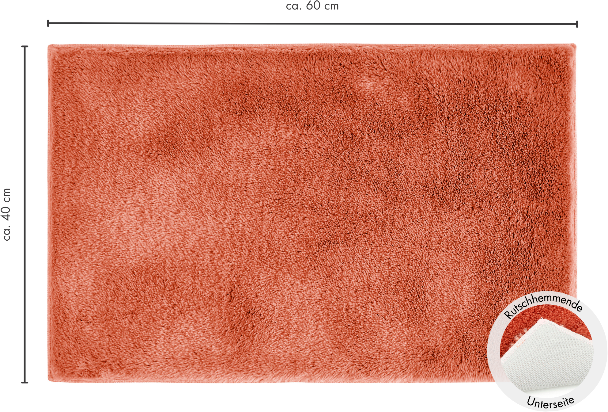 Andiamo Badematte »Florida« Höhe 23 mm rutschhemmend beschichtet fussbodenheizungsgeeignet | schnell trocknend Uni Farben, besonders weich, auch als 2er Set erhältlich