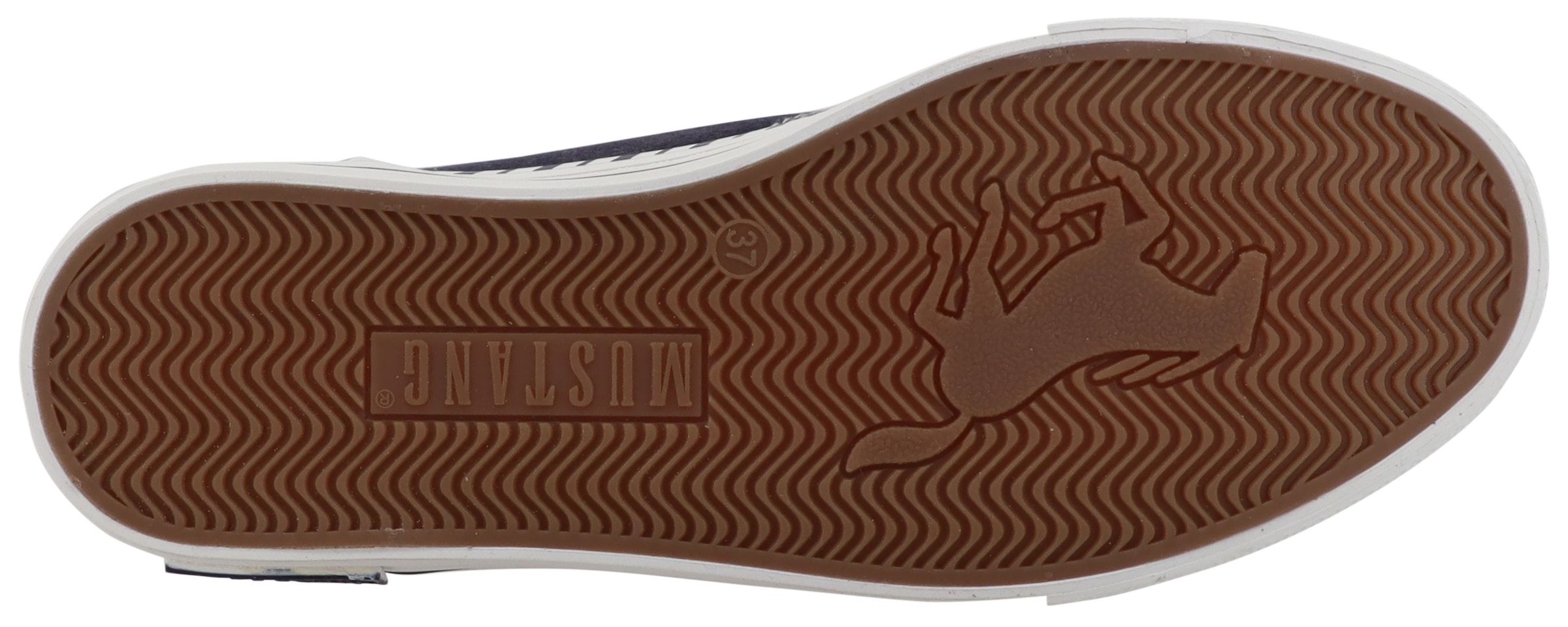 Mustang Shoes Baskets slip-on »Magdalena«  Mocassin, chaussure basse avec garniture contrastée et inscriptions logo