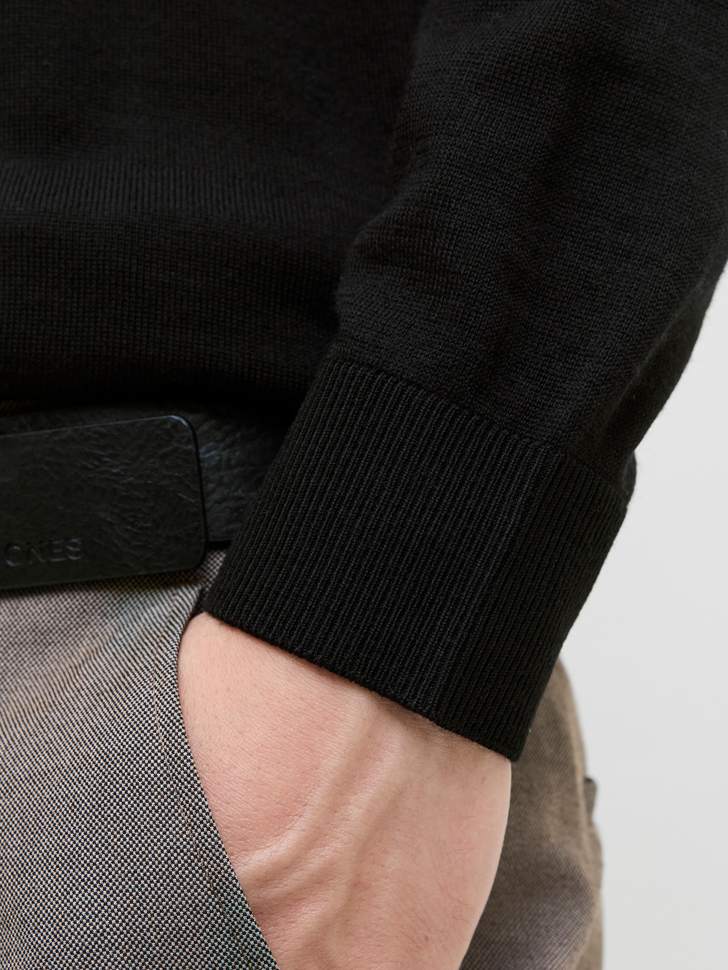 Jack & Jones Pull à col polo »JPRBLAMERINO KNIT POLO« Laine, coupe régulière