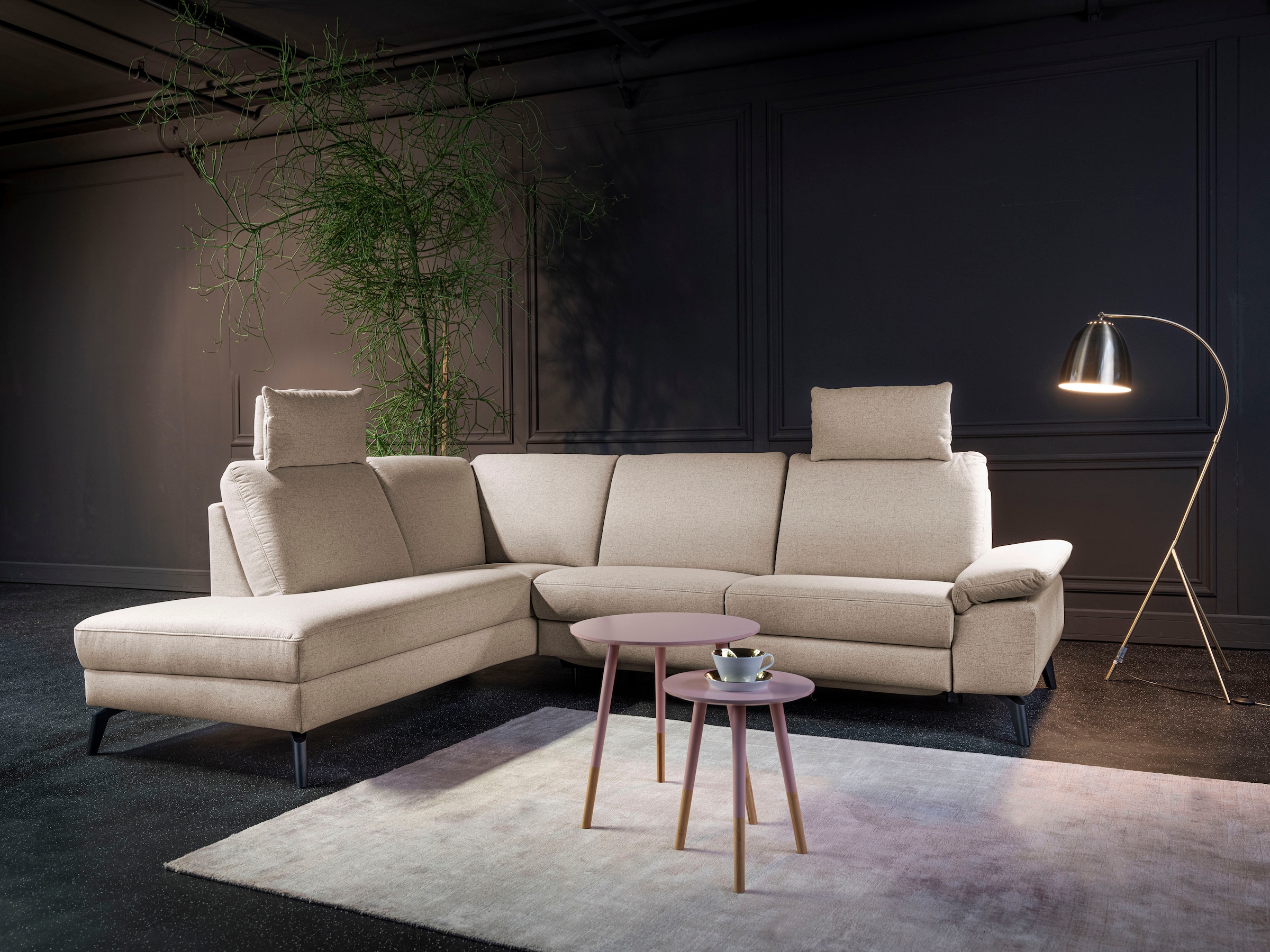 alina Canapé d'angle inkl. Kopfstützen, wahlweise mit Relaxfunktion, Breite: 267 cm