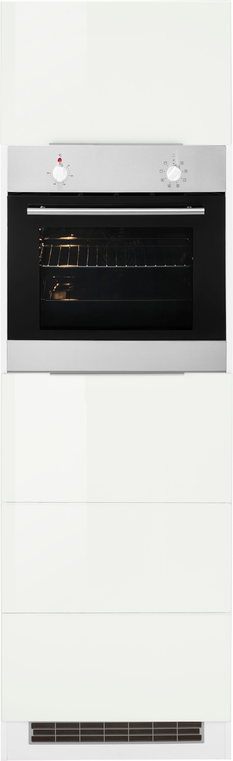 KOCHSTATION Armoire d'encastrement pour four »KS-Brindisi« 60 cm de large, 200 cm de haut, beaucoup d’espace de rangement