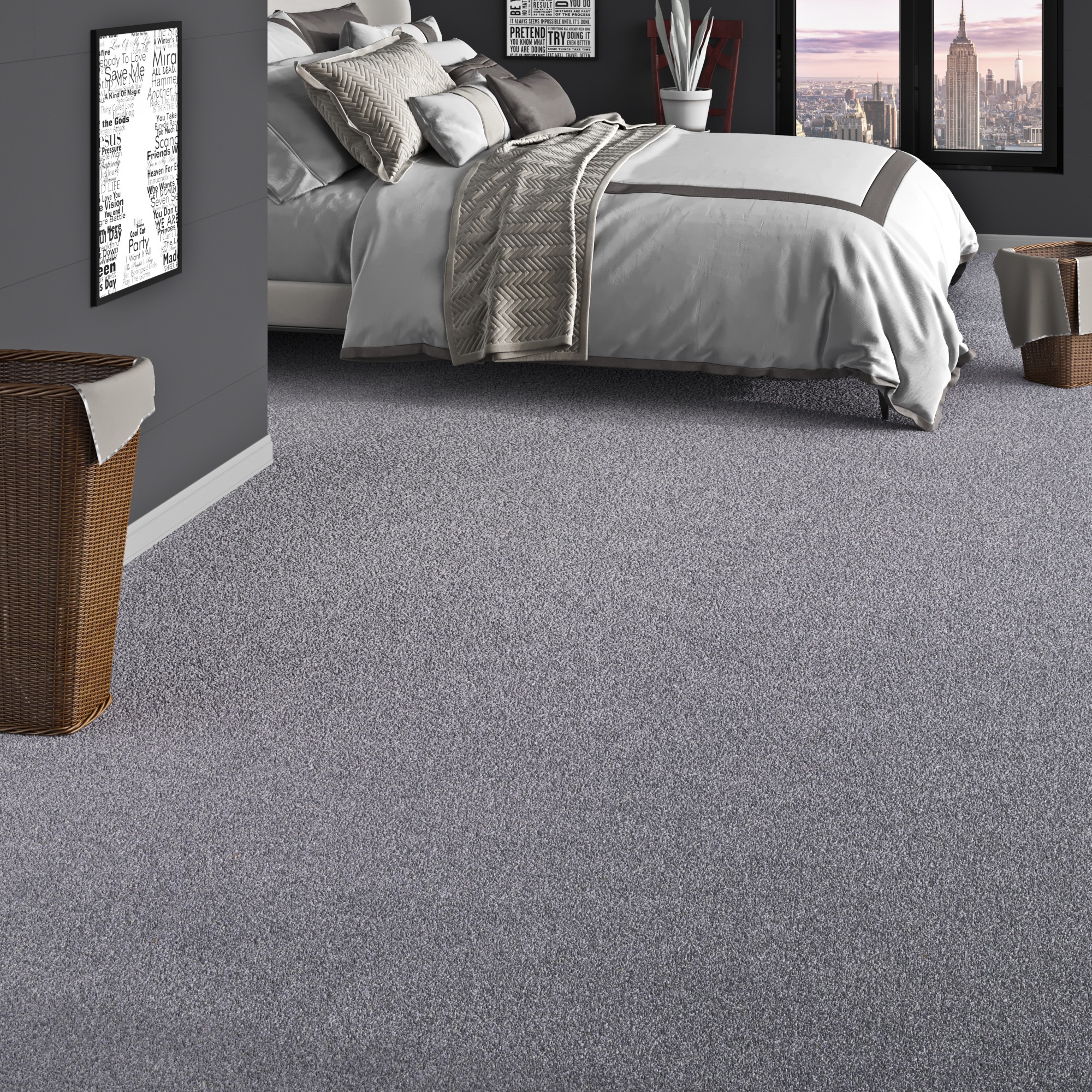GOODproduct Moquette »Zephyra, Schlinge, Gesamthöhe 8 mm, Made in Netherlands« Rectangulaire Uni Farben, Breite 400 cm, strapazierfähig, Wohnzimmer, Schlafzimmer