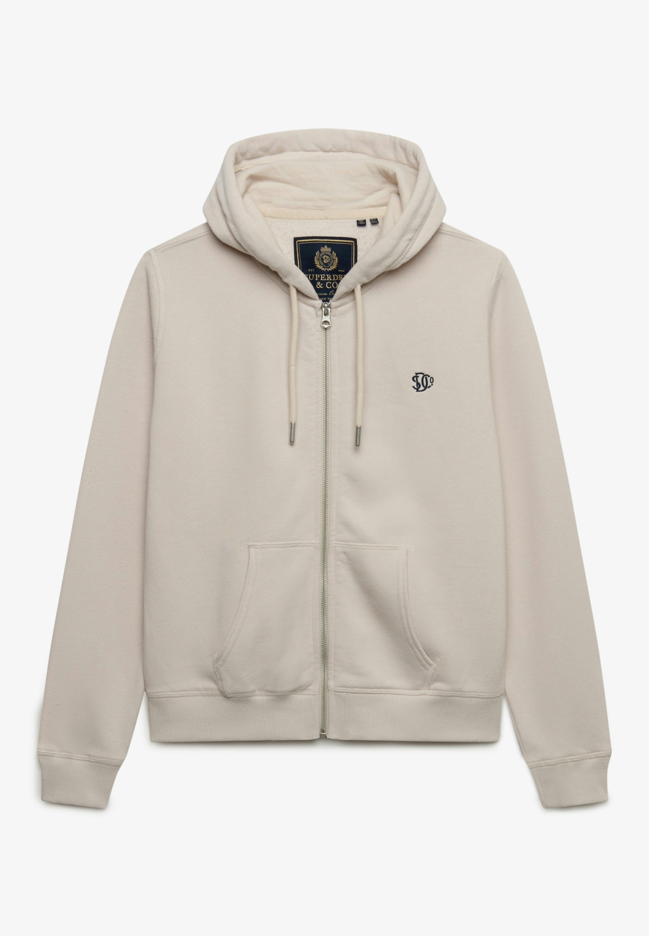 Superdry Sweat à capuche »SIGNATURE EMB ZIPHOOD« mélange coton, coupe décontractée