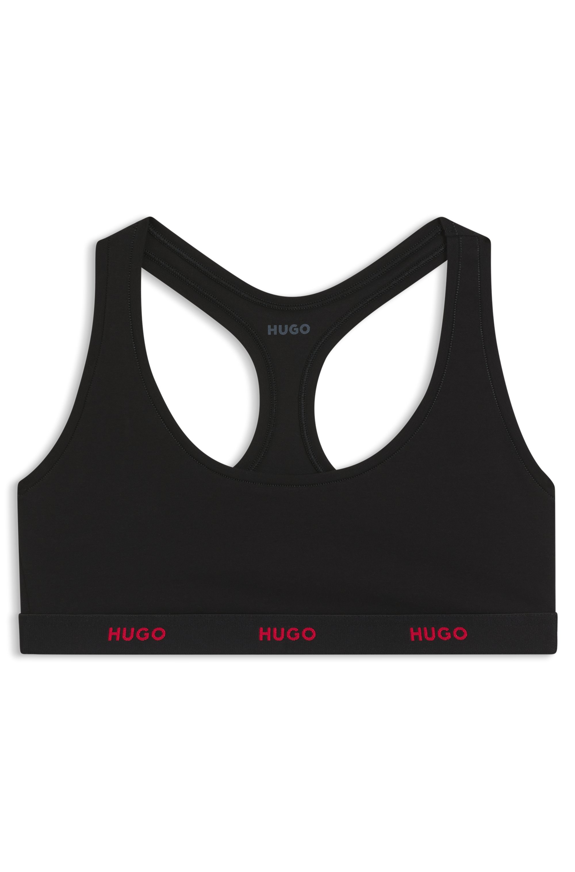 HUGO Underwear Bralette Ringerrücken, Unterbrustband mit Logoschriftzug