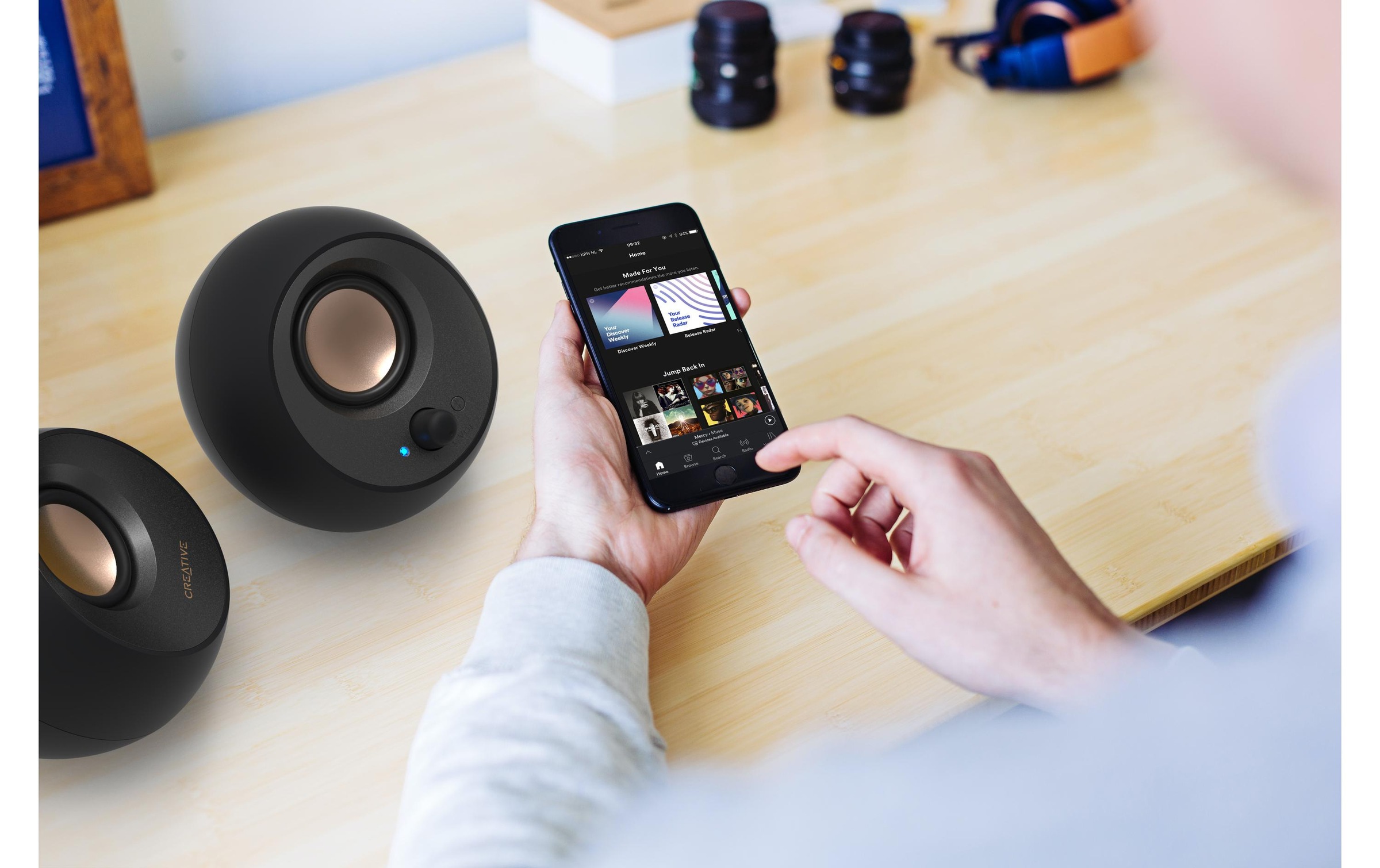 Creative PC-Lautsprecher »Pebble V3« 2.0 (Bluetooth Lautstärkeanpassung 8 W) Bluetooth 5.0