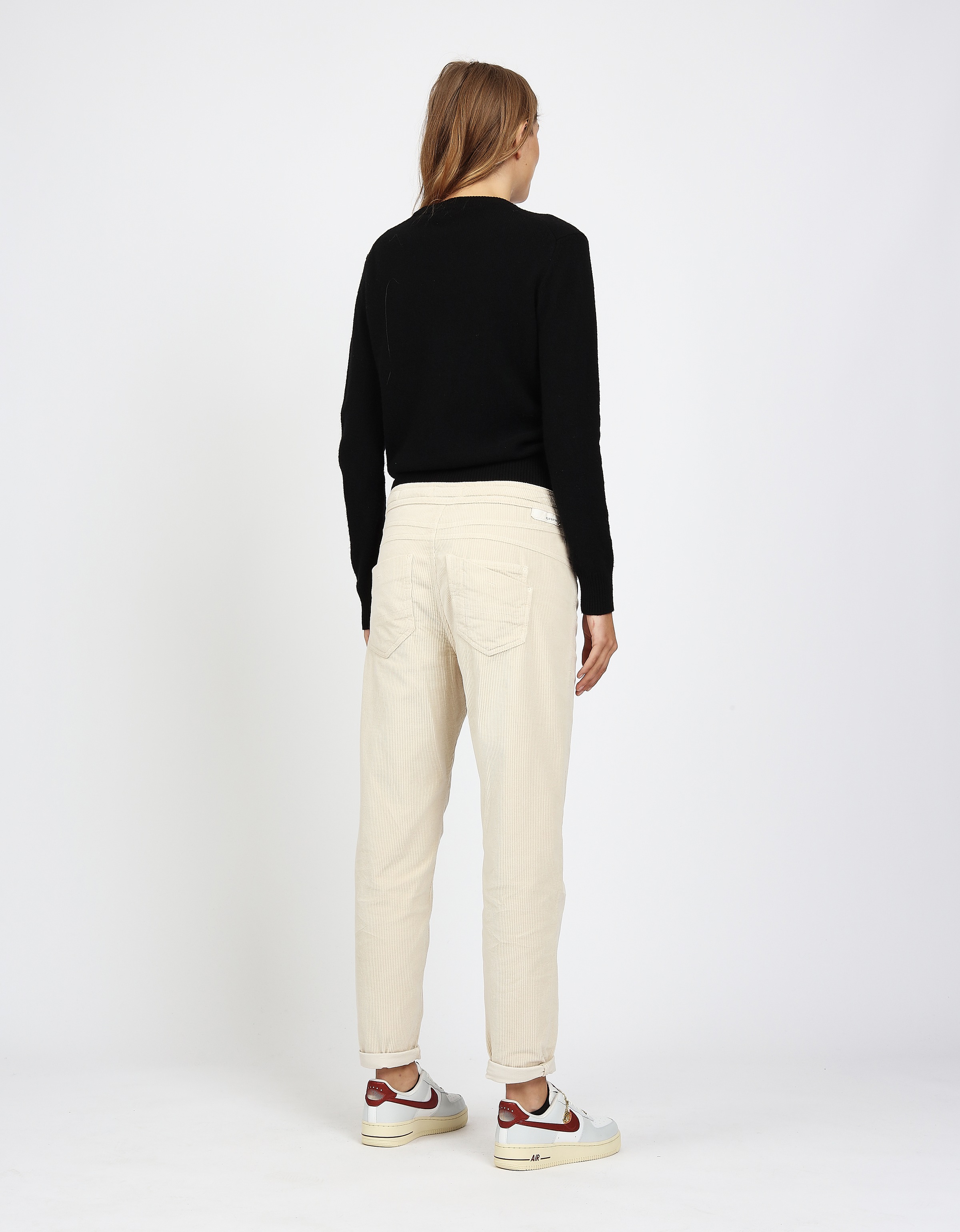 GANG Pantalon en velours côtelé »94AMELIE JOGGER«  mit Tunnelzug am Bund