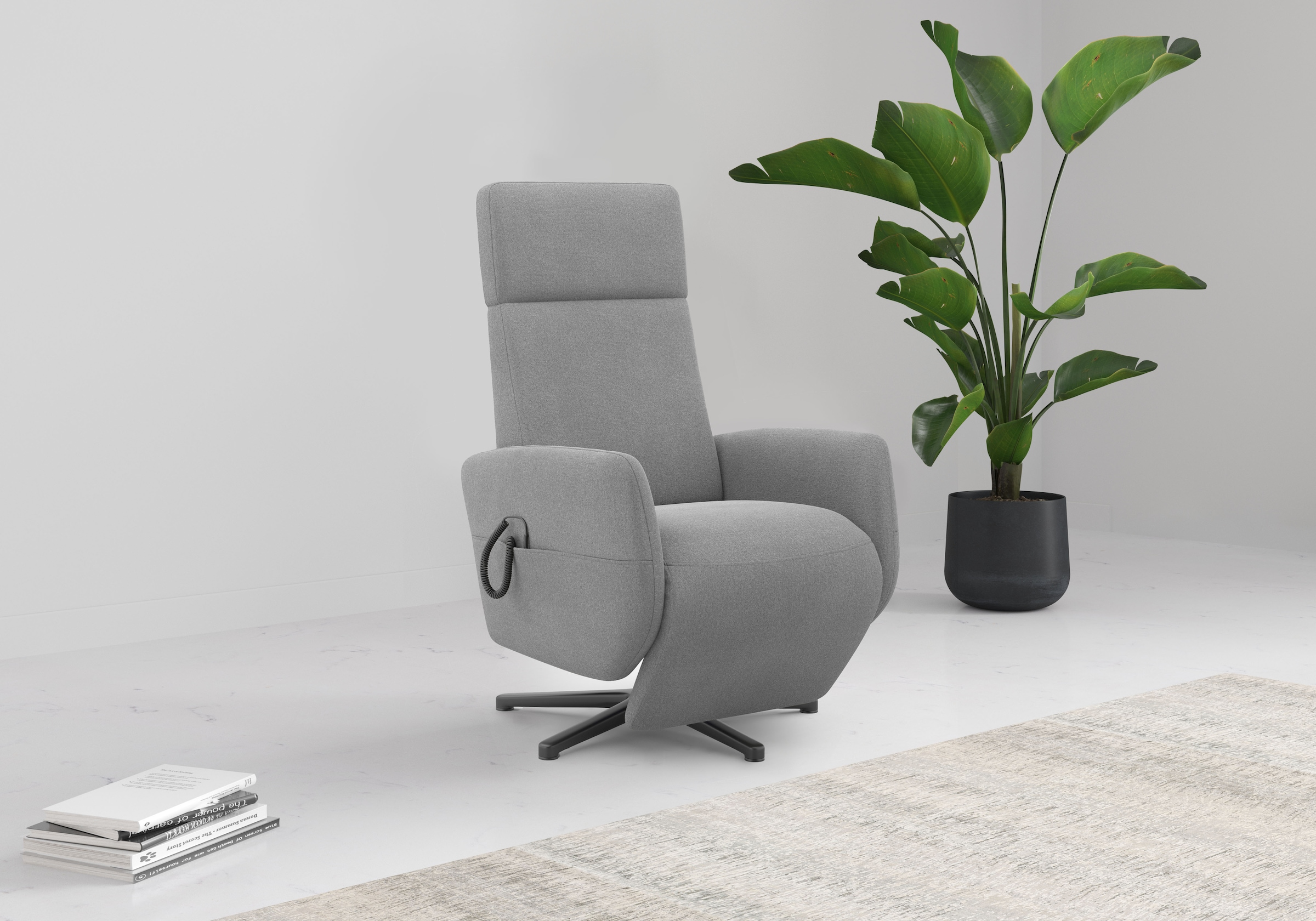 GOODproduct Fauteuil TV »Rochelle, inkl. Kopfteilverstellung & 360° Drehfunktion« 1 cuis tlg. au choix avec 2 moteurs, batterie & aide au lever