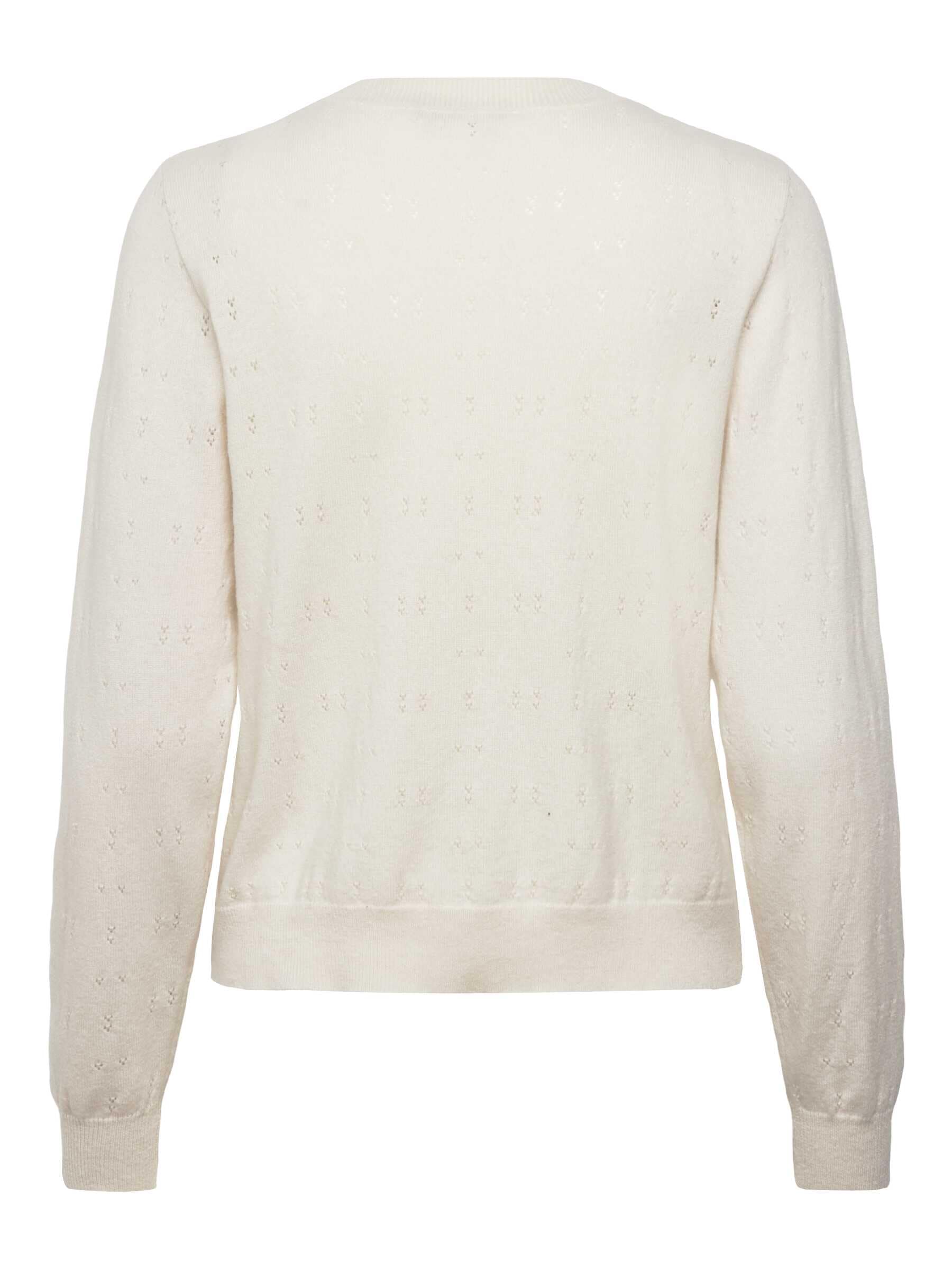 rosemunde Strickjacke »Laica Pointelle cardigan mit Wolle und Kaschmir« mit Rundhalsausschnitt, wunderschönes Ajour-Strickmuster