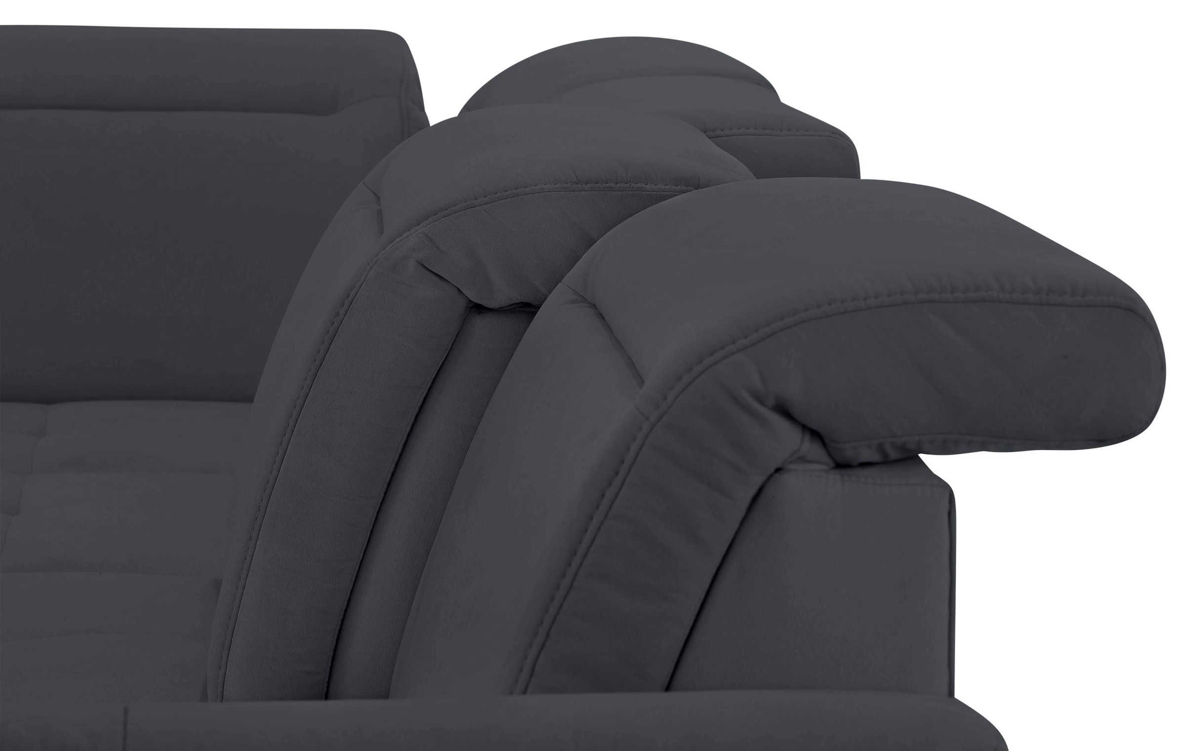 Home affaire Wohnlandschaft »Solvei U-Form« Sitztiefenverstellung und Federkern, wahlweise  Kopfteilverstellung