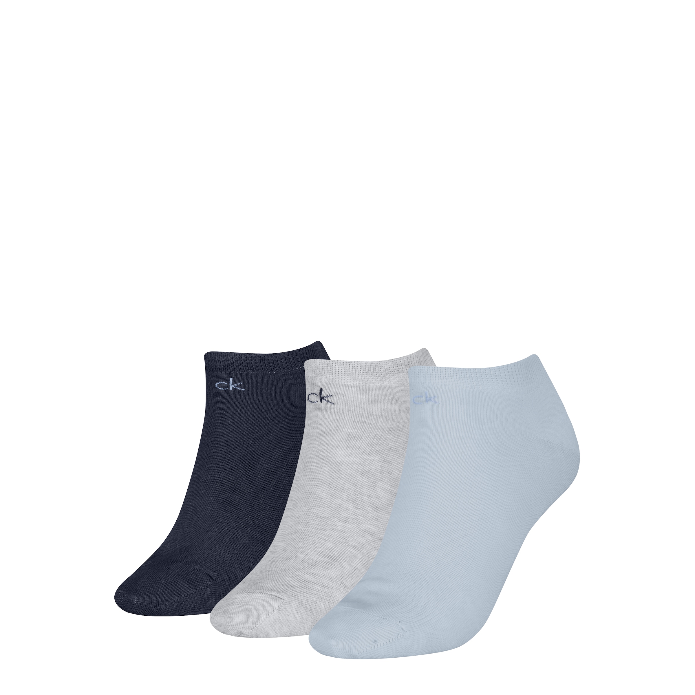 Calvin Klein Chaussettes de baskets »CK WOMEN SNEAKER« 3 Paar,  schmales Rippenbündchen, Cotton-Mix, elastisch