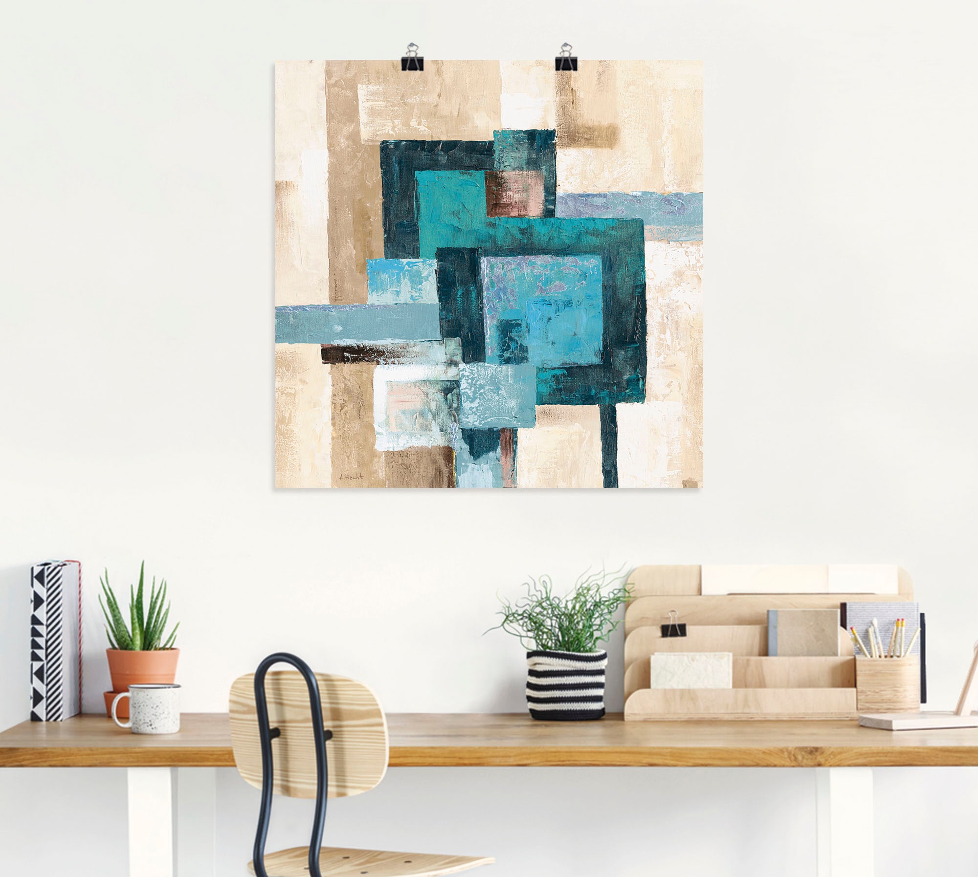 Artland Wandbild »Abstrakte Karos« Muster 1 Stk. tlg. als Leinwandbild, Poster in verschied. Grössen