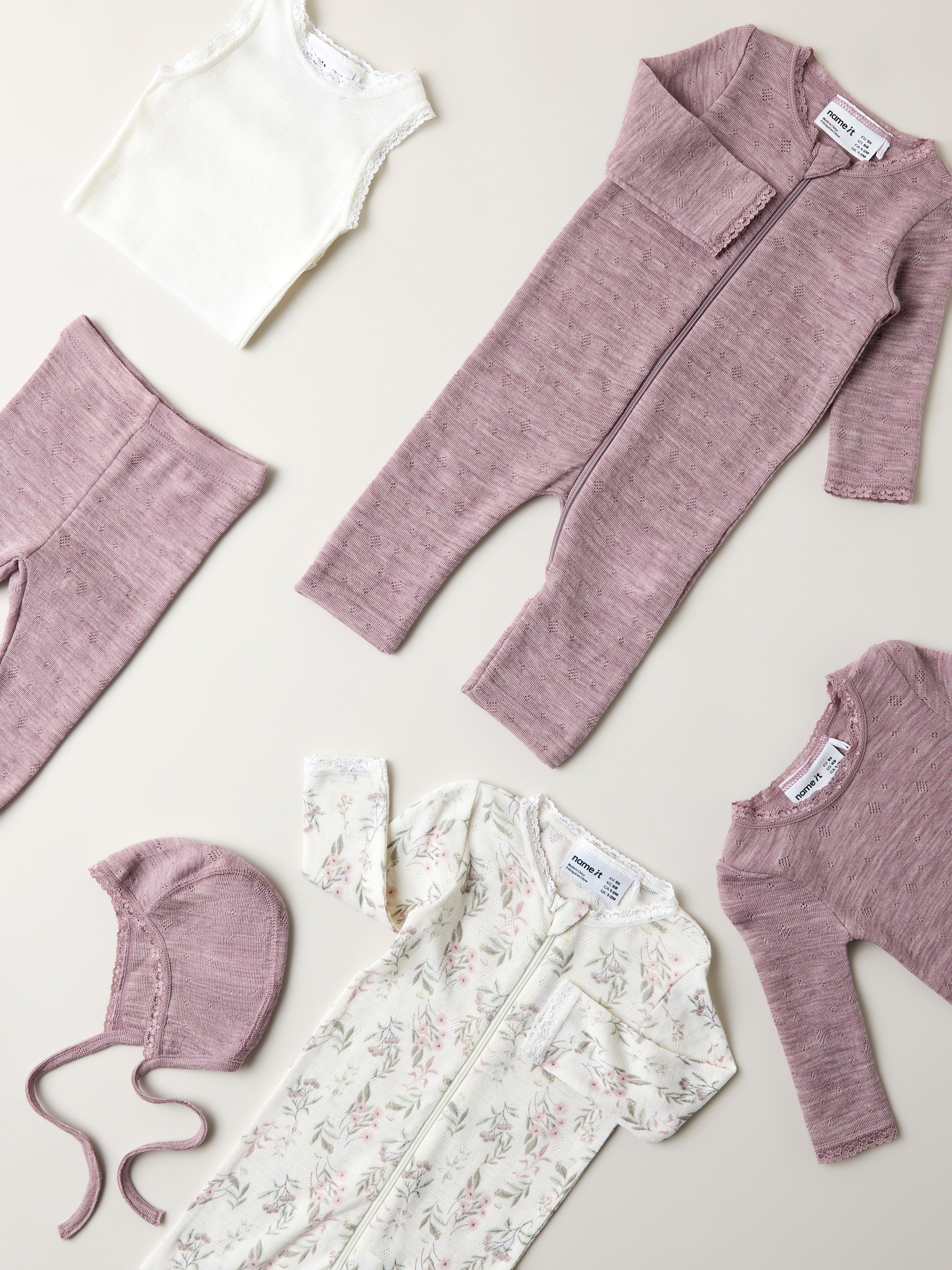 Name It Pyjama »NBFWANG WOOL NEEDLE NIGHTSUIT NOOS« pour bébés, en laine de qualité tricotée, coupe régulière