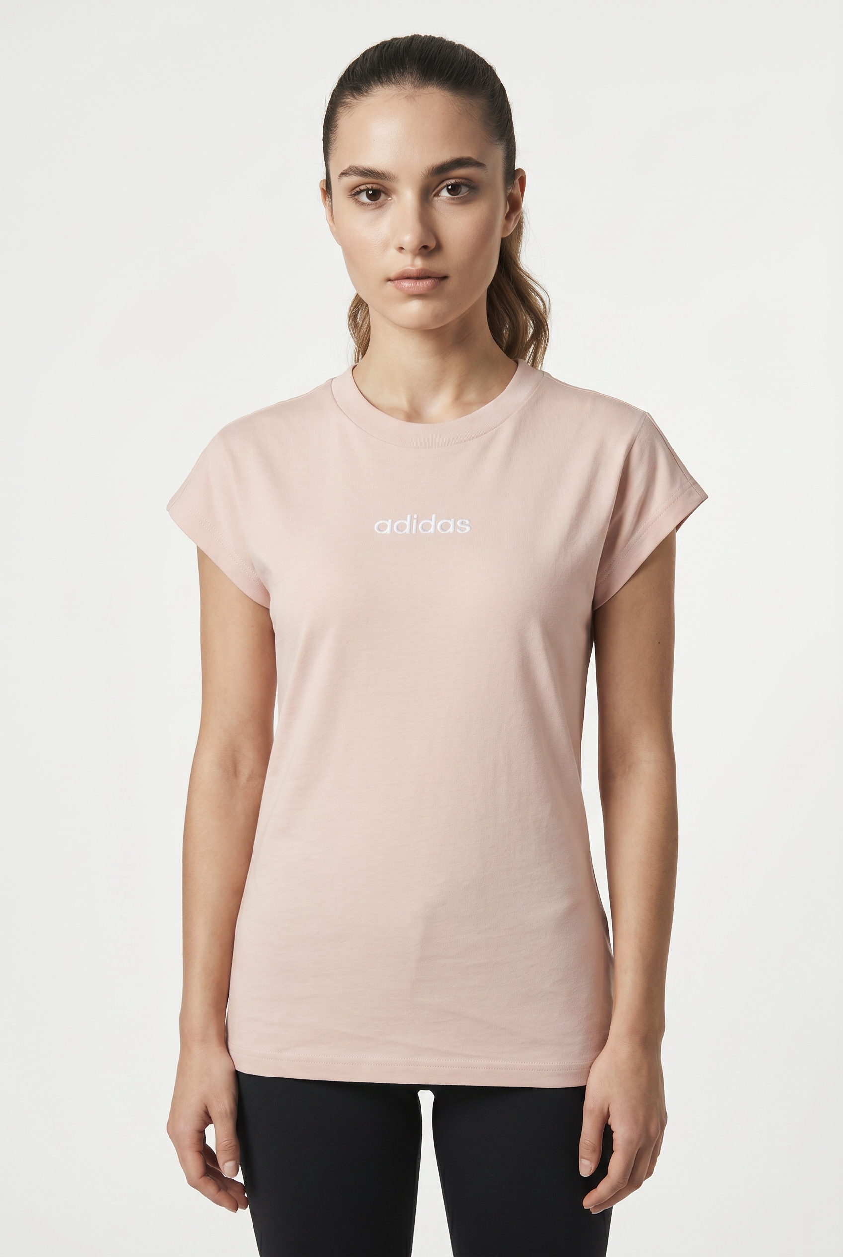 adidas Sportswear T-shirt »ESSENTIALS LINEAR COTTON« style sportif, manches courtes, sans fermeture, en coton