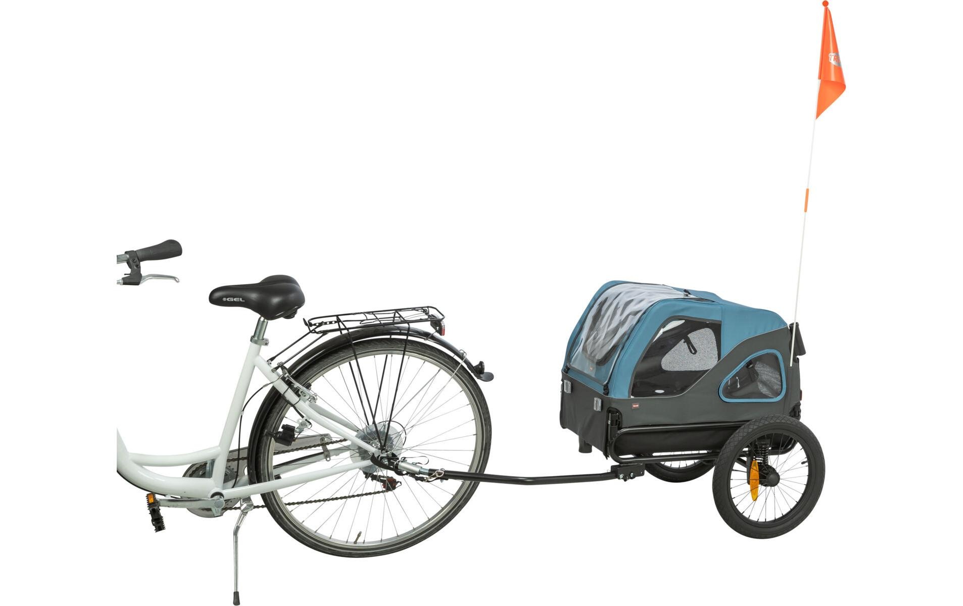TRIXIE Tierfahrradkorb »Fahrradanhänger S blau/grau, 70 x 88 x 88/131 cm«