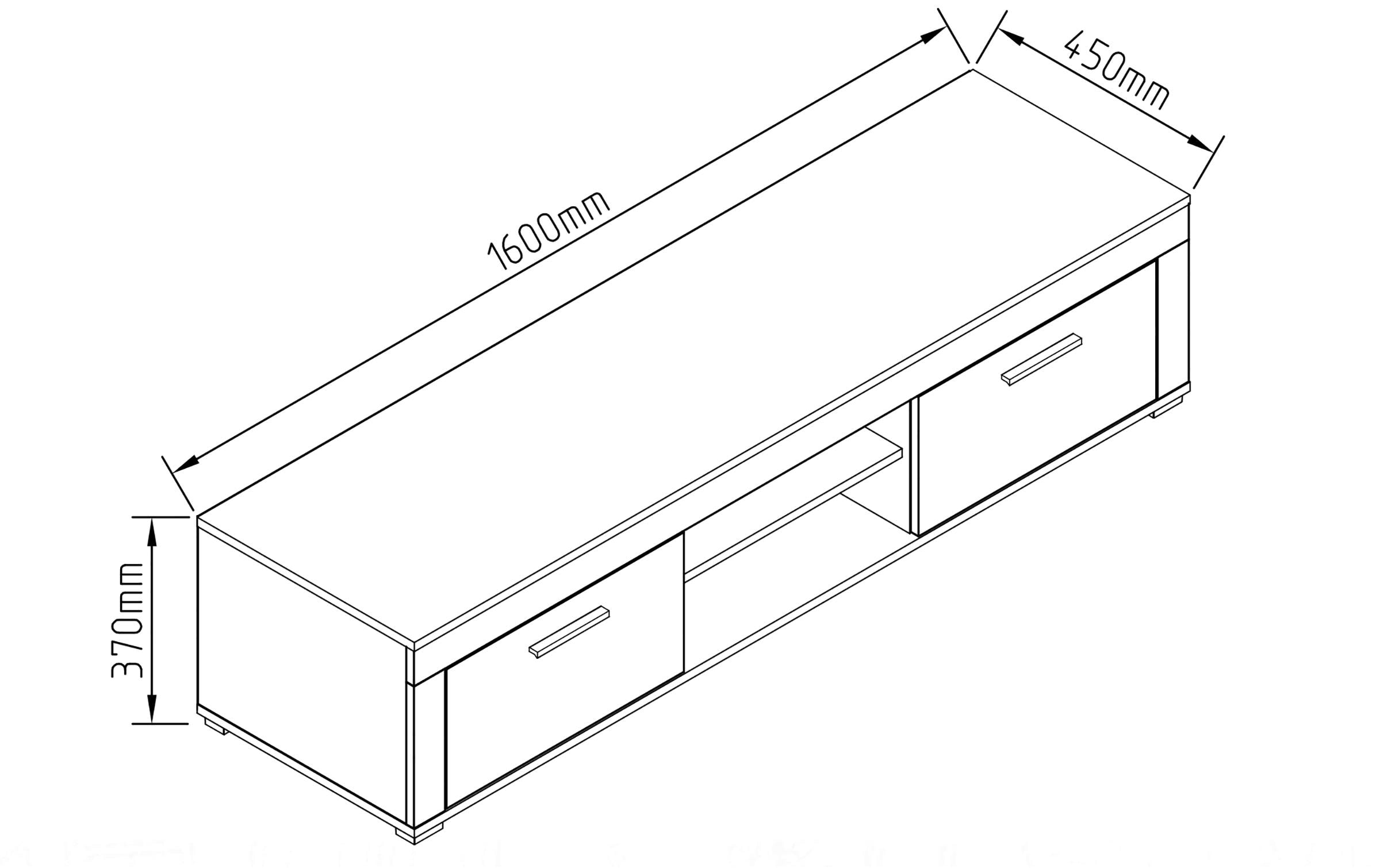 VCM Table basse »Usilo XL 160 x 45 cm«