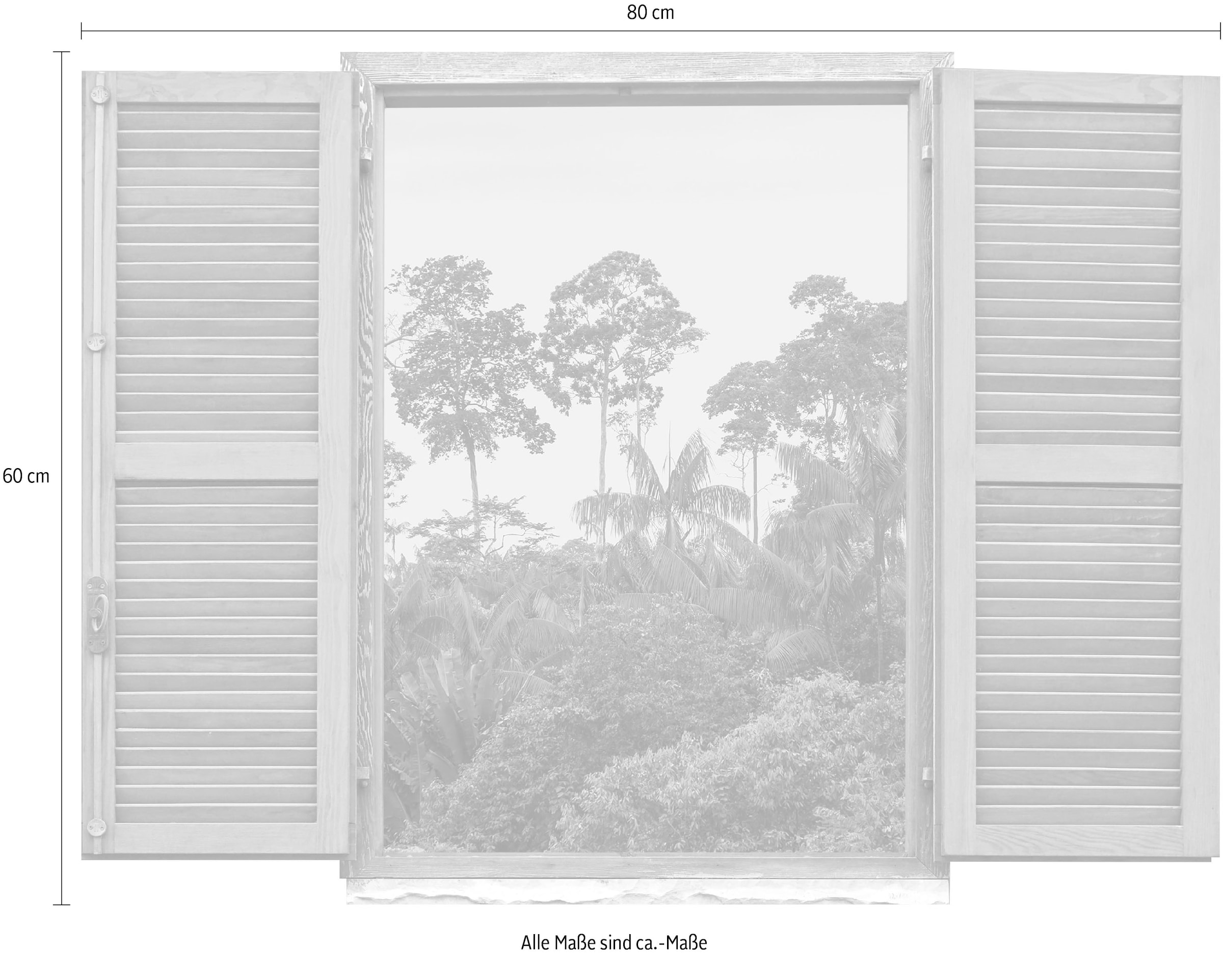 queence Wandtattoo »Regenwald« Wandsticker, Wandbild, selbstklebend, 3D, Fenster