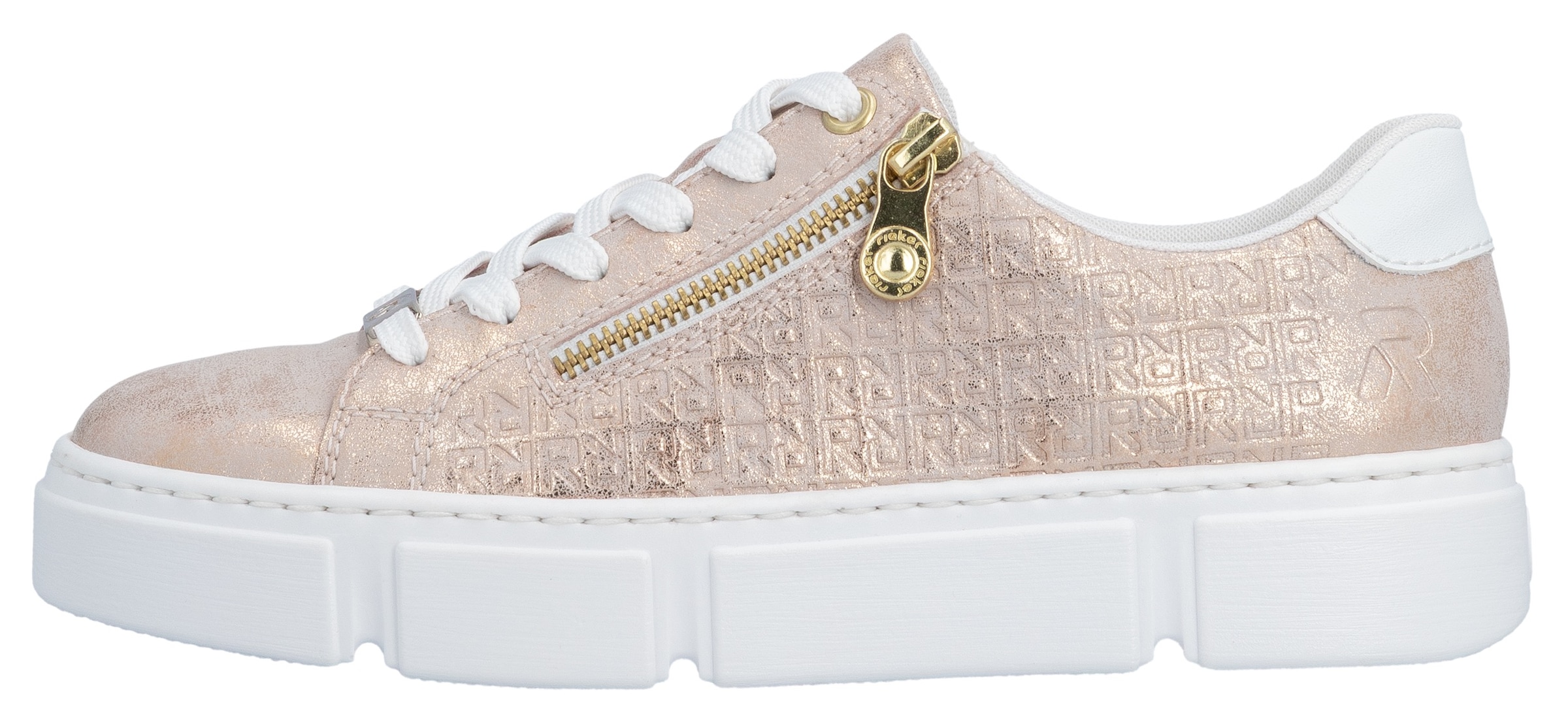 Rieker Baskets à plateforme  , Freizeitschuh, Halbschuh, Schnürschuh mit Reissverschluss