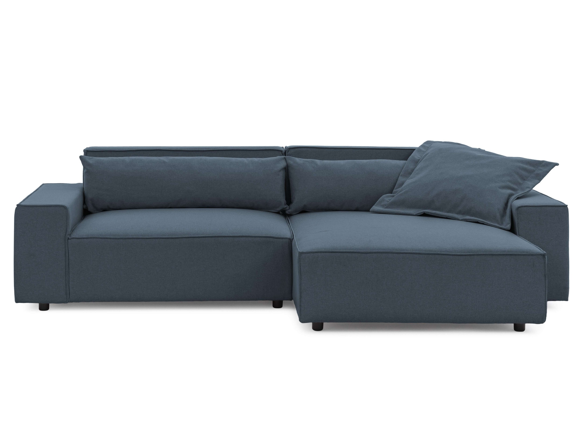 GOODproduct Canapé d'angle »KINLEE Design-Sofa mit Recamiere rechts/links, Masse B/T/H 251/144/70cm« L-Form mit Wellenunterfederung, ohne Bettfunktion, modern und beguem
