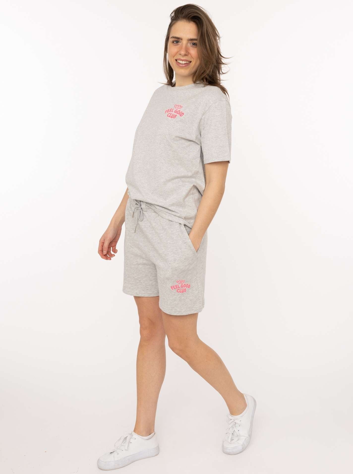 Zwillingsherz Pantalon sweat »"Feel Good Club"«  leichtes Sweatmaterial, Stickerei, Eingriffstaschen