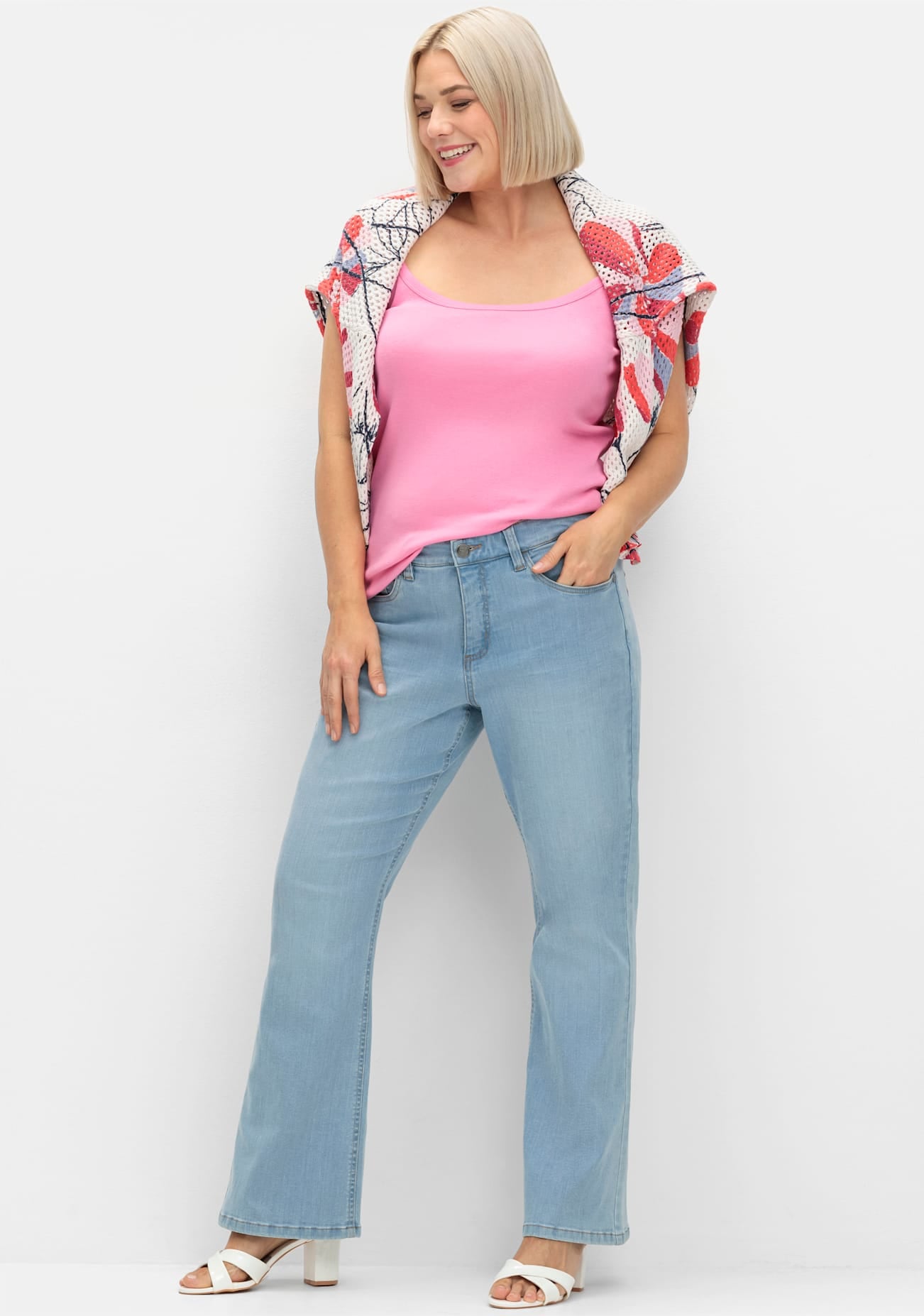 Sheego Top à bretelles spaghetti