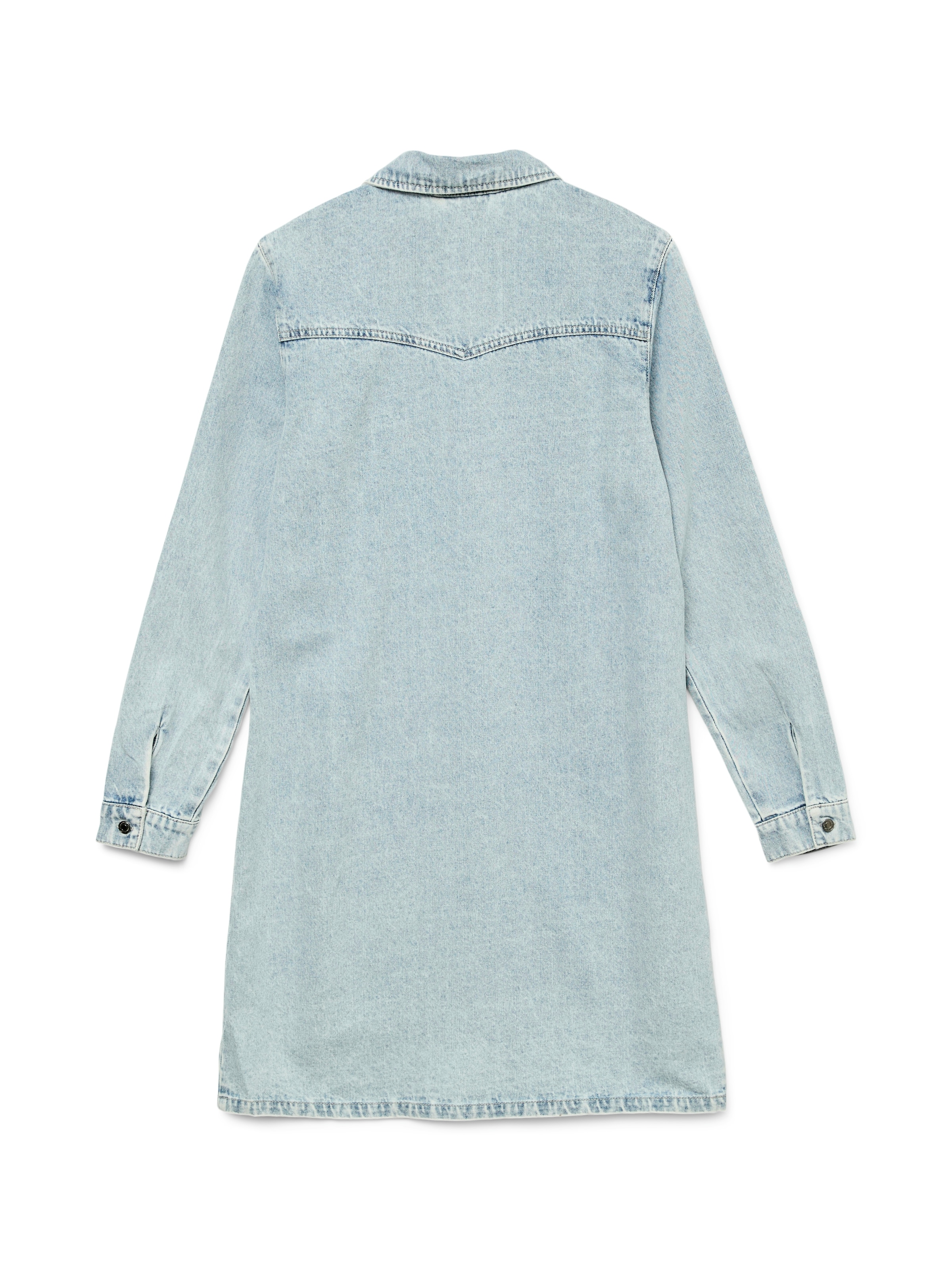Vero Moda Jeanskleid »VMJENNIE LS SHORT DENIM DRESS GA NOOS« Brusttaschen