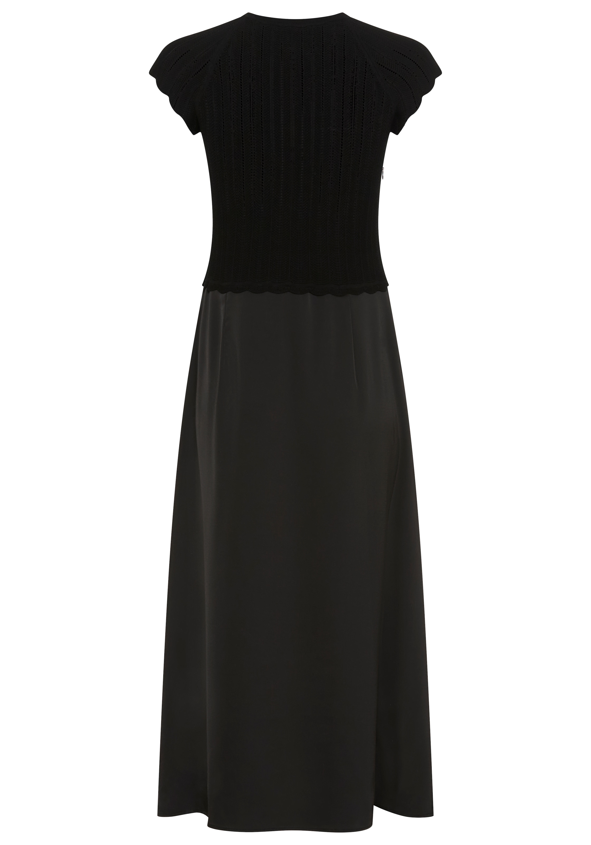 BOSS ORANGE Robe midi »Ficella Premium Damenmode« aus Strick mit Rockteil aus Satin