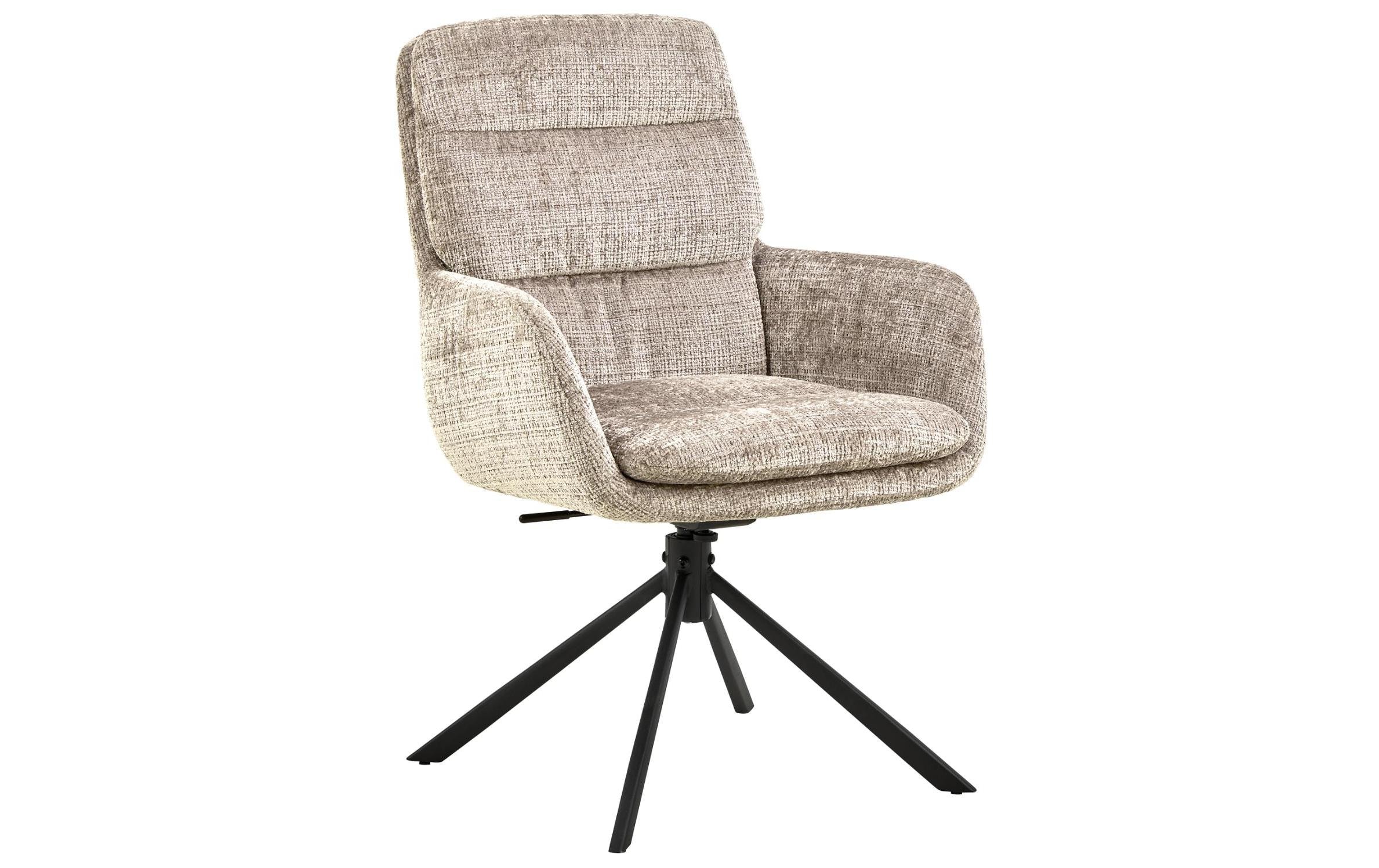 AC Design Esszimmerstuhl »Edgar, Polsterstuhl, Stuhl« (Set) 2 Stk.Stuhl, Stoff, L-Form, Armlehnen, Dreh- & Kippfunktion, FSC™