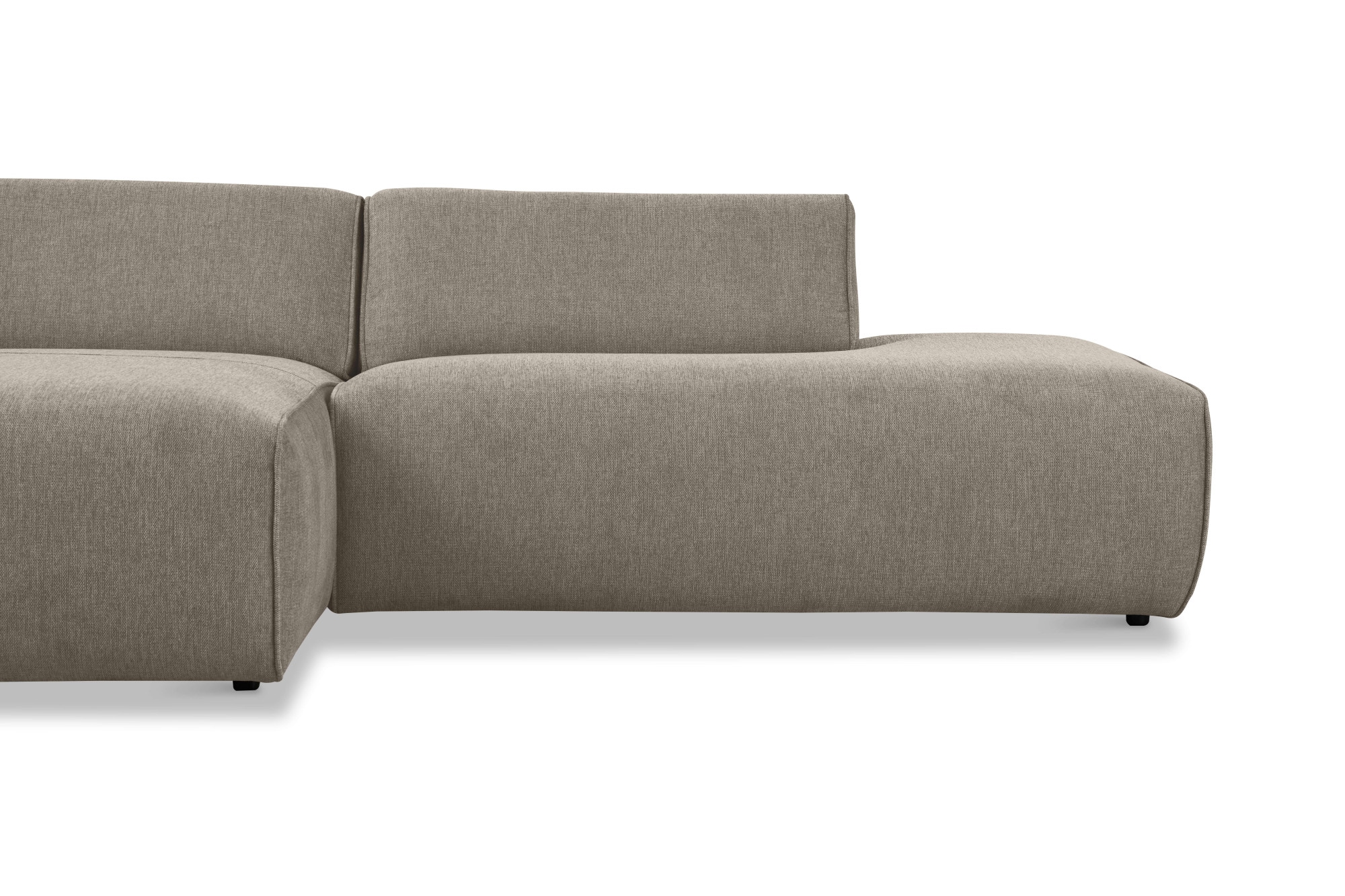 Home affaire Ecksofa »Noord mit Kedernaht, Breite 227 cm, L-Form« Cord, Struktur, Webstoff, mit Wellenunterfederung, Massivholzrahmen