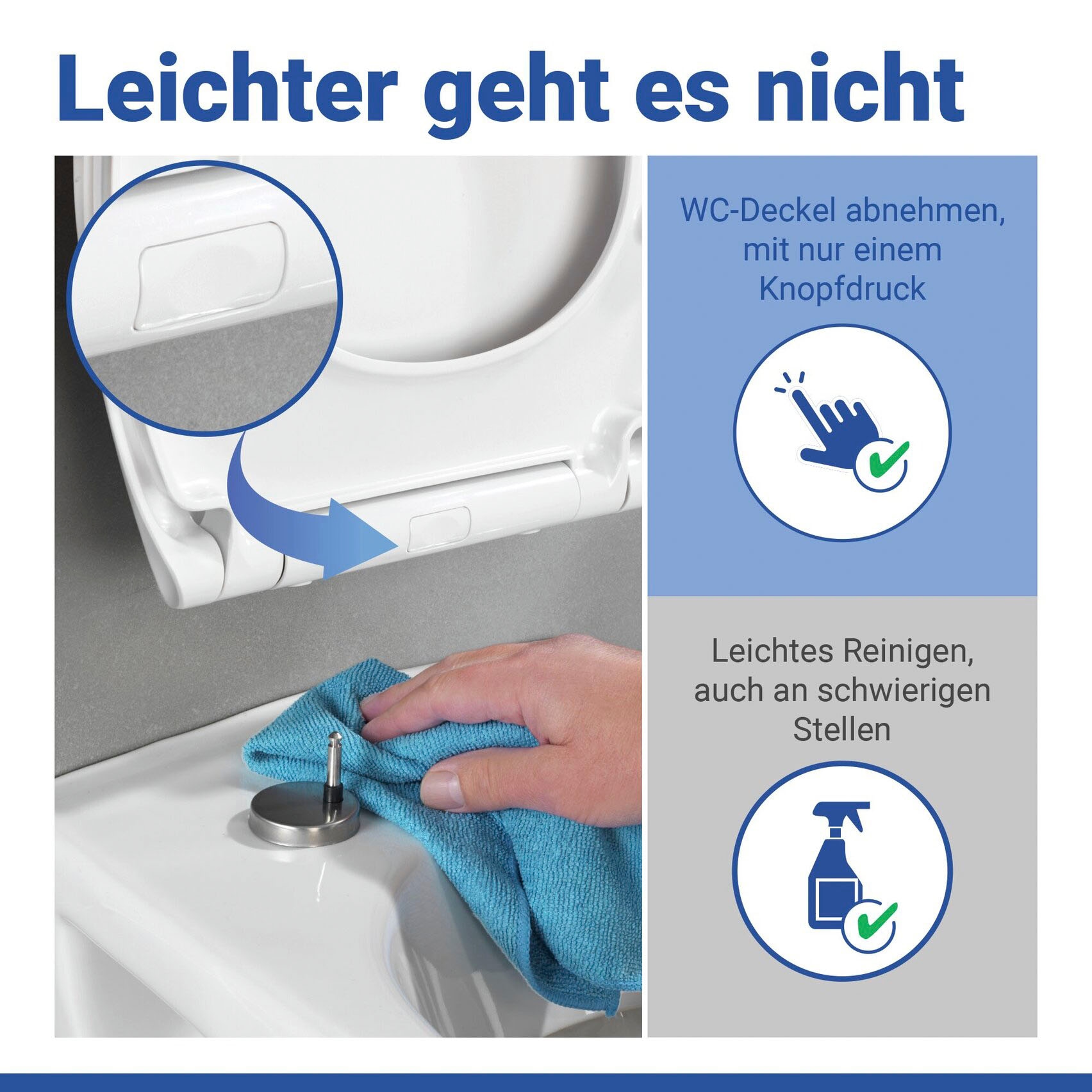 WENKO Siège de WC »Neo« avec descente automatique et fixation rapide