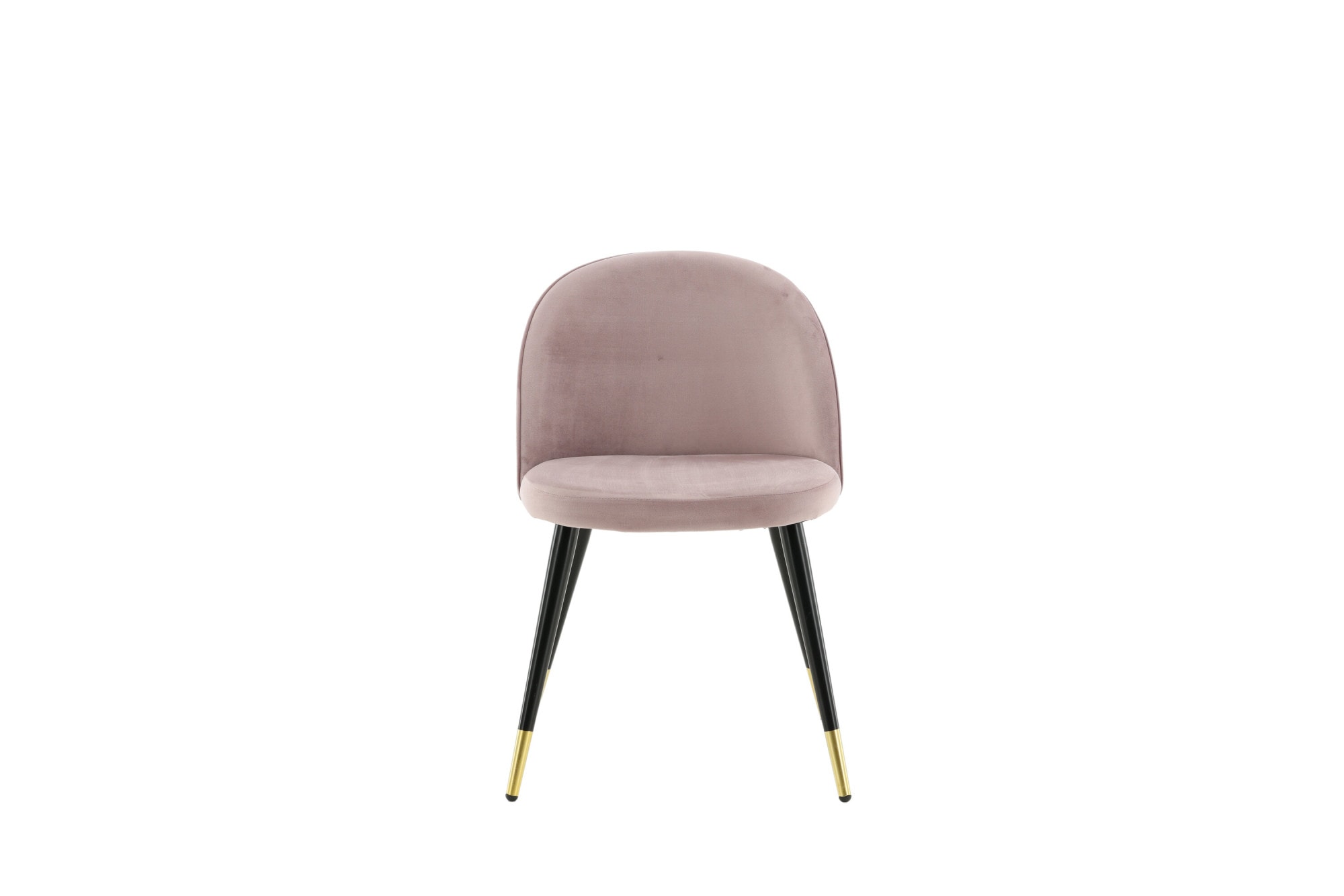 Venture Home Chaise de salle à manger »Velvet, 2er-Set Esszimmerstühle in Hellgrau-Samt, Messing-Beine« () 2 cuischaise rembourrée, revêtement doux, pieds en métal, arrondi