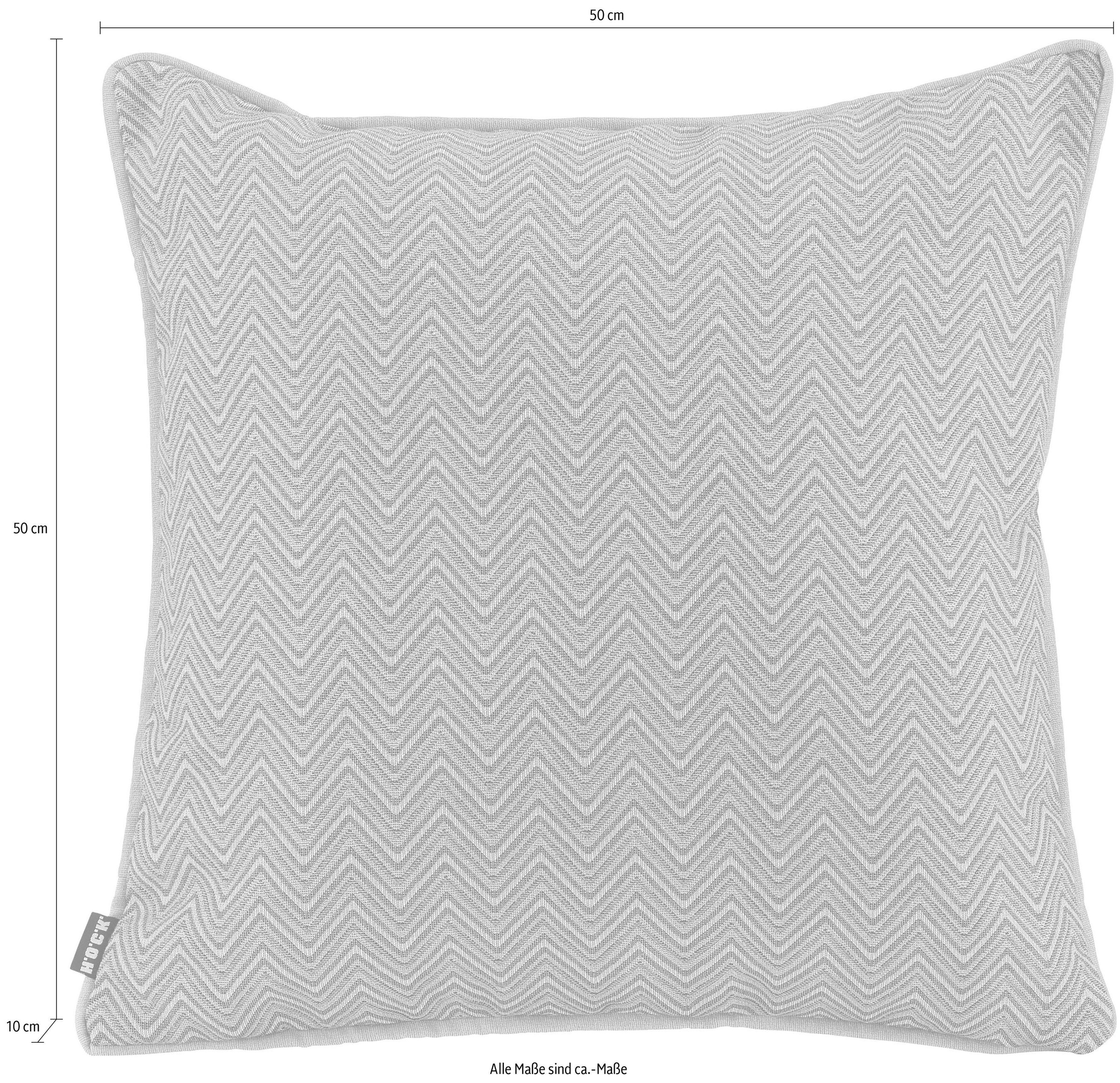 H.O.C.K. Dekokissen »Harry Leola« mit Zick-Zack-Muster, Kissenhülle mit Füllung, 1 Stück
