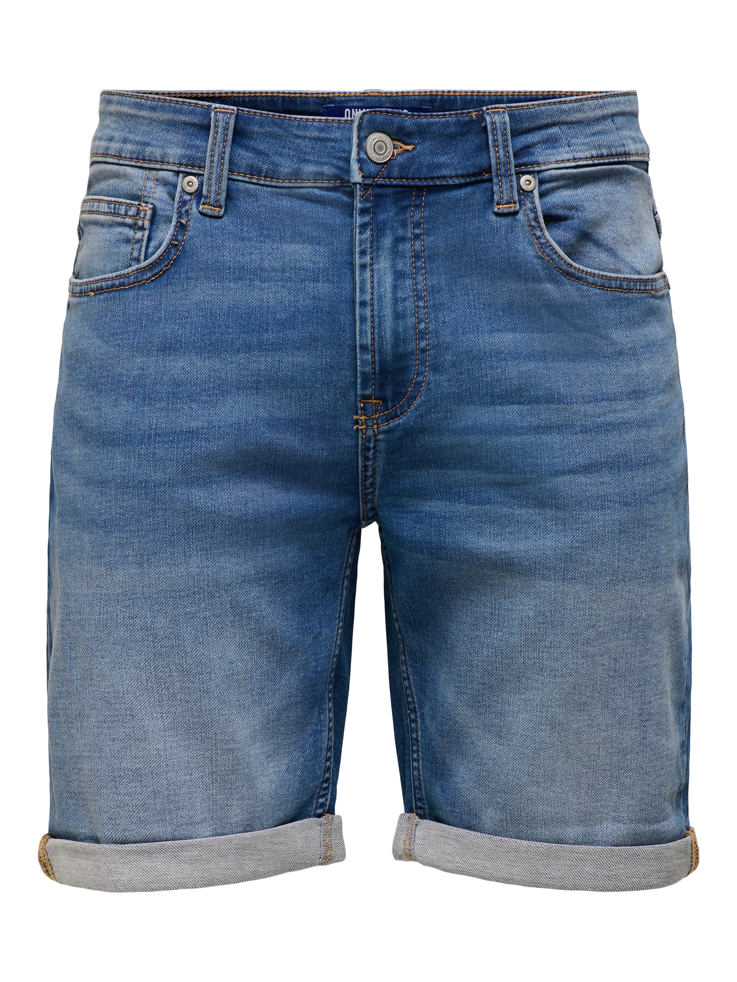 ONLY & SONS Short en jean »ONSPLY JOG MBD 0024 ANA DNM SHORTS NOOS« mélange coton, coupe régulière