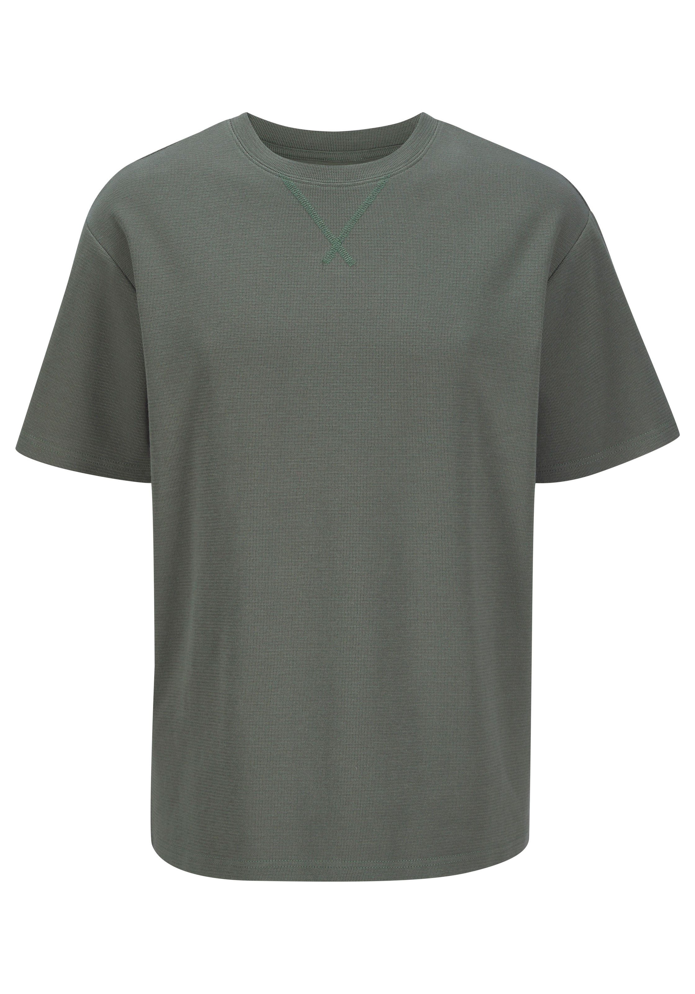 John Devin T-Shirt modische Strukturware aus Baumwoll-Elasthan-Qualität