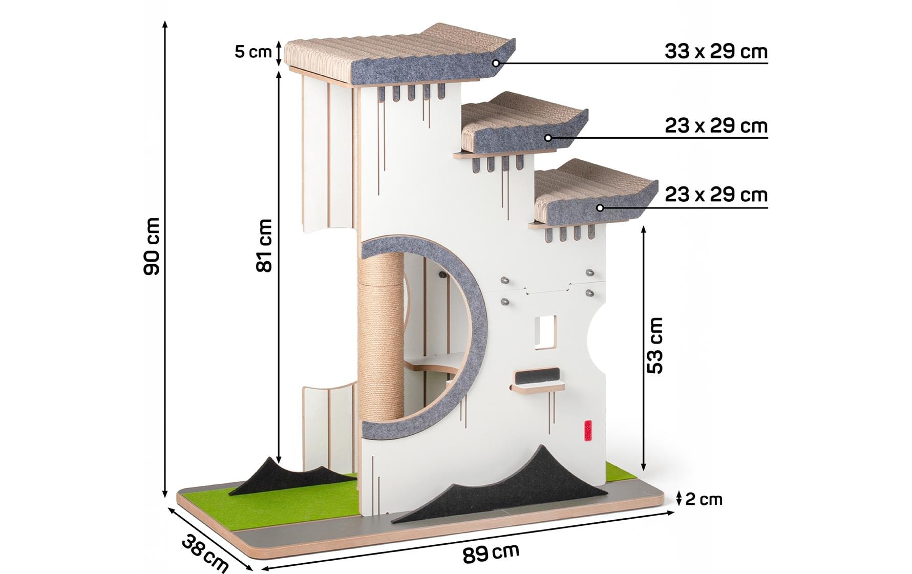   Arbre à chat »CanadianCat Château Tatzberg« 90 cm hoch