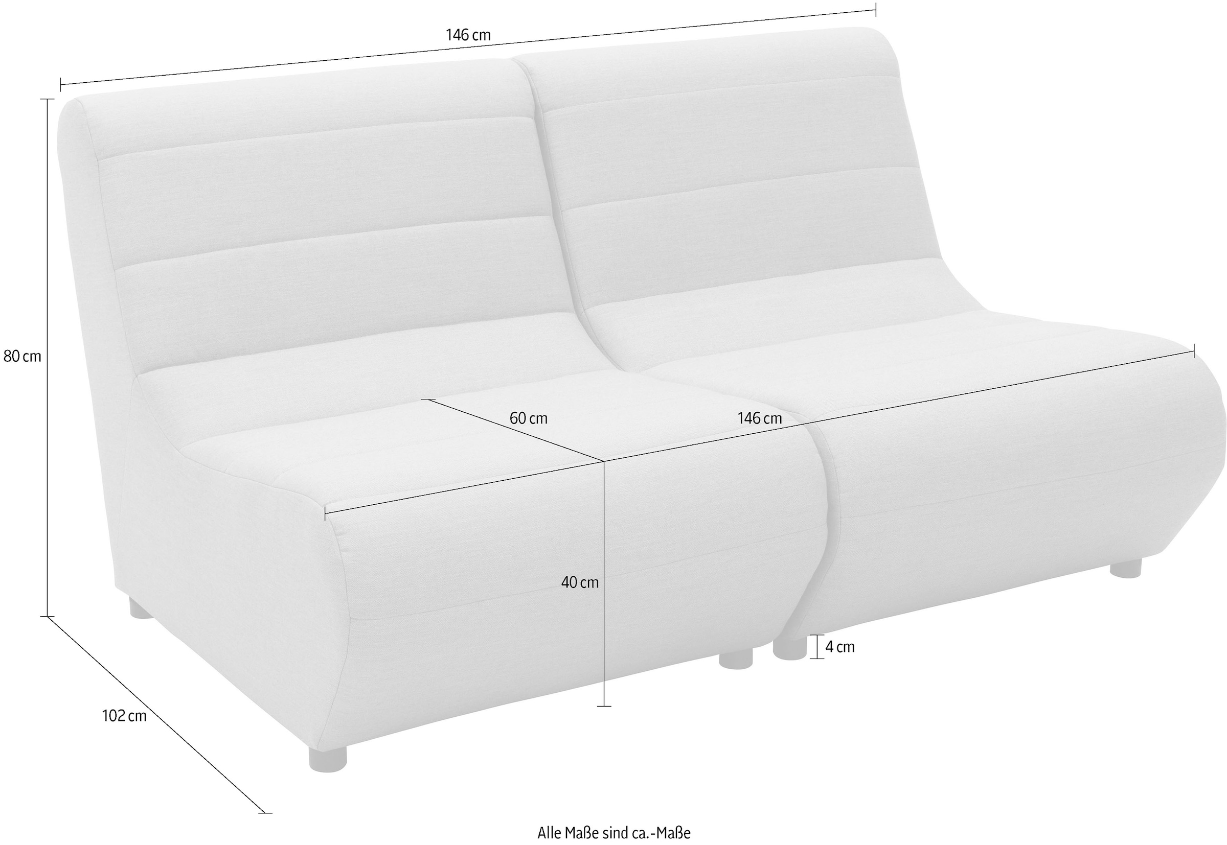 DOMO collection 2-places »Soleil, pflegeleichter und wetterfester Bezug« Outdoor, besonderes Design und Formgebung, individuell erweiterbar