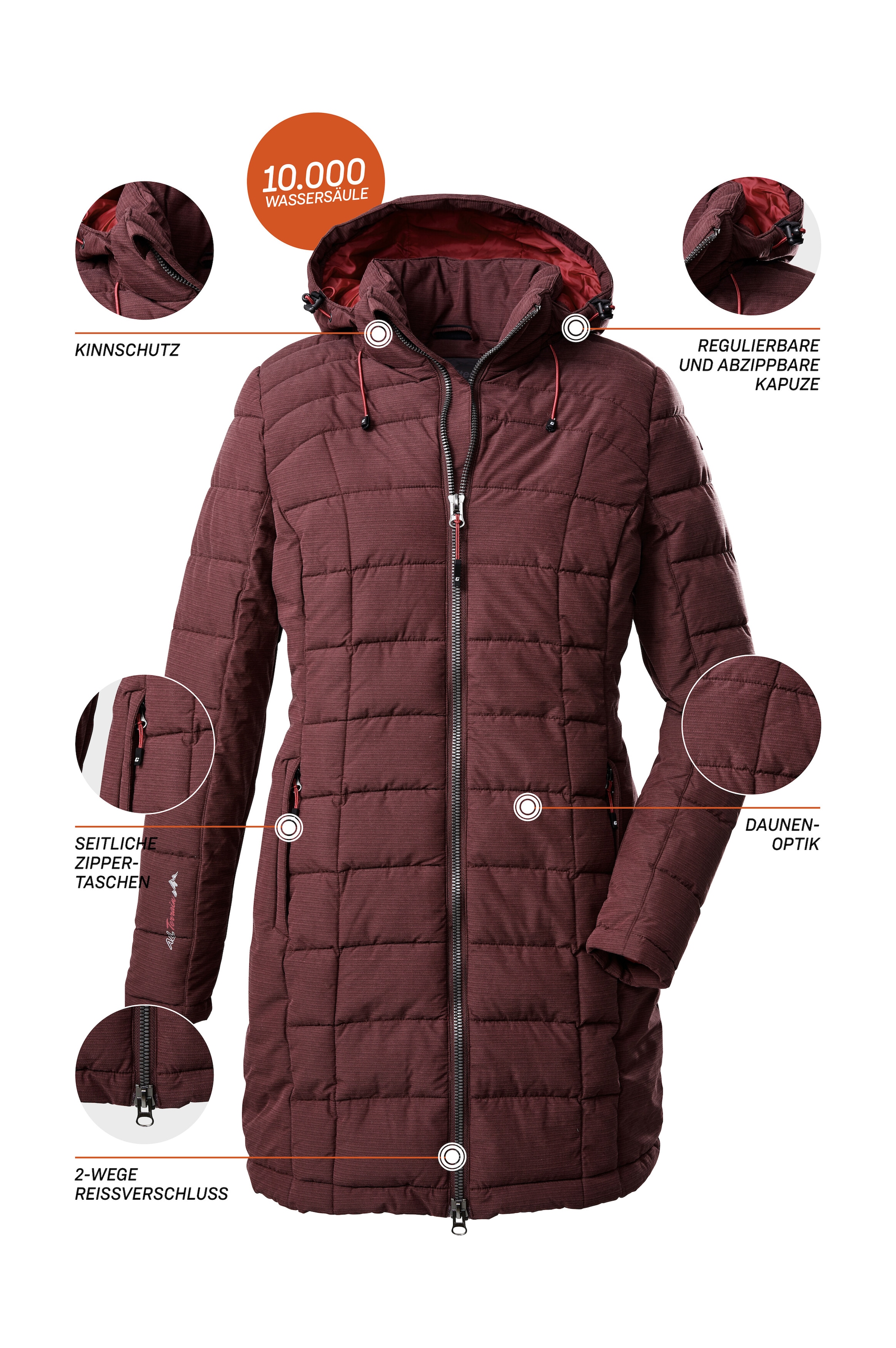 Killtec Manteau matelassé »Skane WMN Quilted PRK« Moderner Parka von killtec: warm, wasser- und winddicht, atmungsaktiv