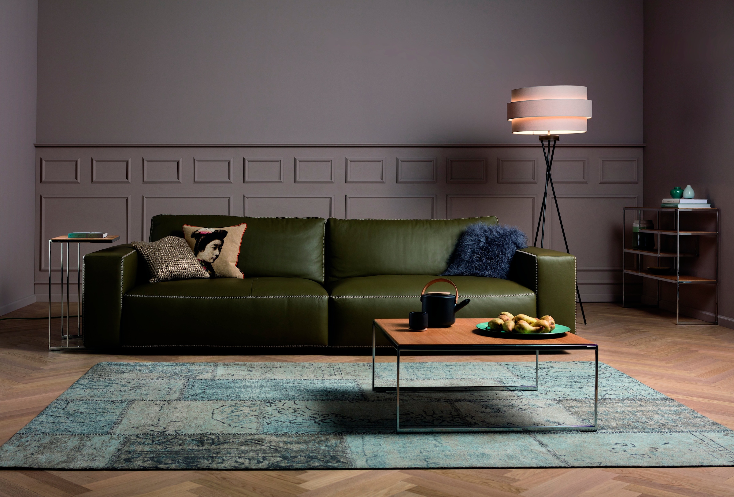 GALLERY M branded by Musterring Teppich »Patch« rechteckig 5 mm Höhe Flachgewebe, Wohnzimmer