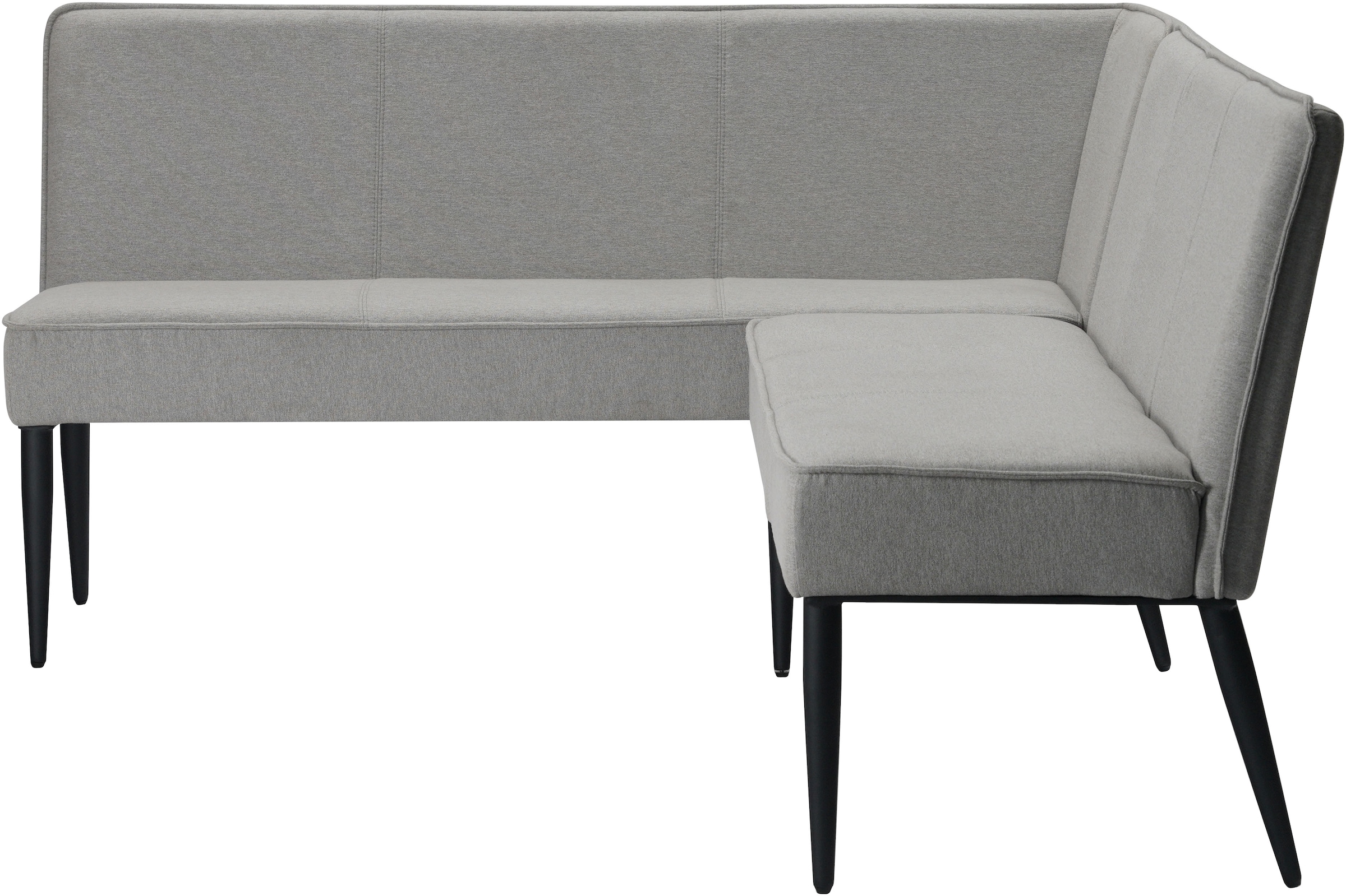 GOODproduct Banc d'angle »Lenzrose,« Esszimmerbank, Bank,,  mit Taschenfederkern, schwarzes Metallgestell, Breite 202 cm