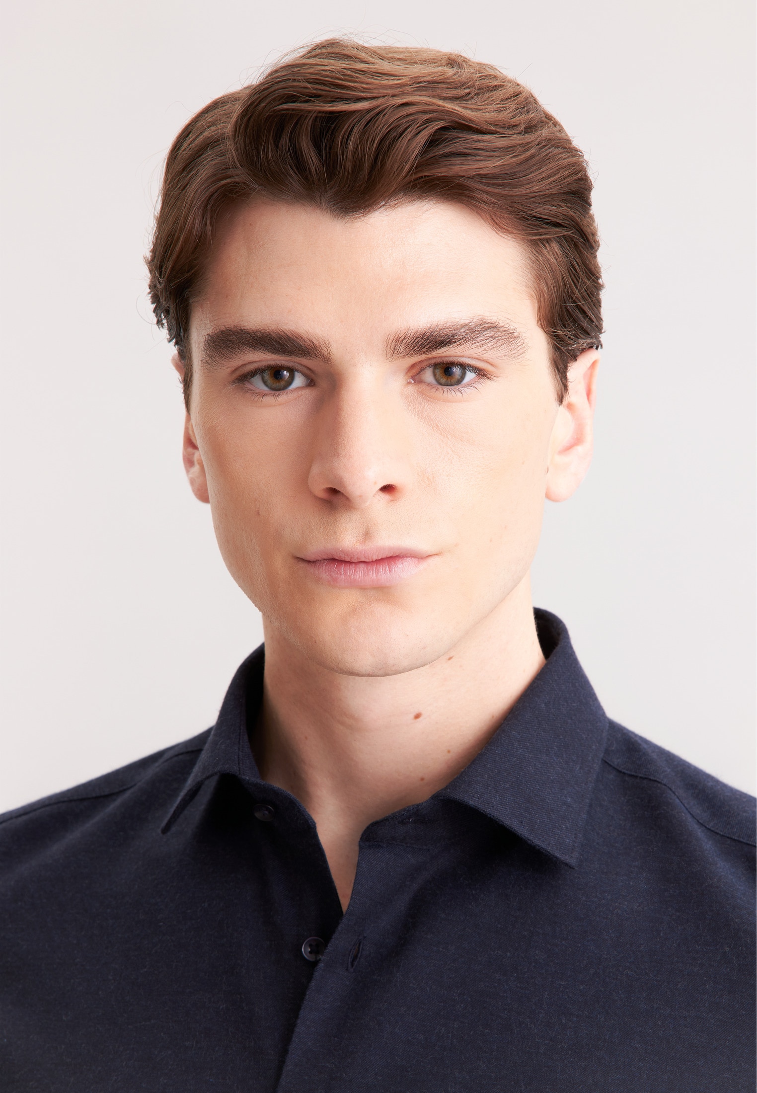 seidensticker Chemise en flanelle »Schwarze Rose« Slim 1/1 Kentkragen Uni