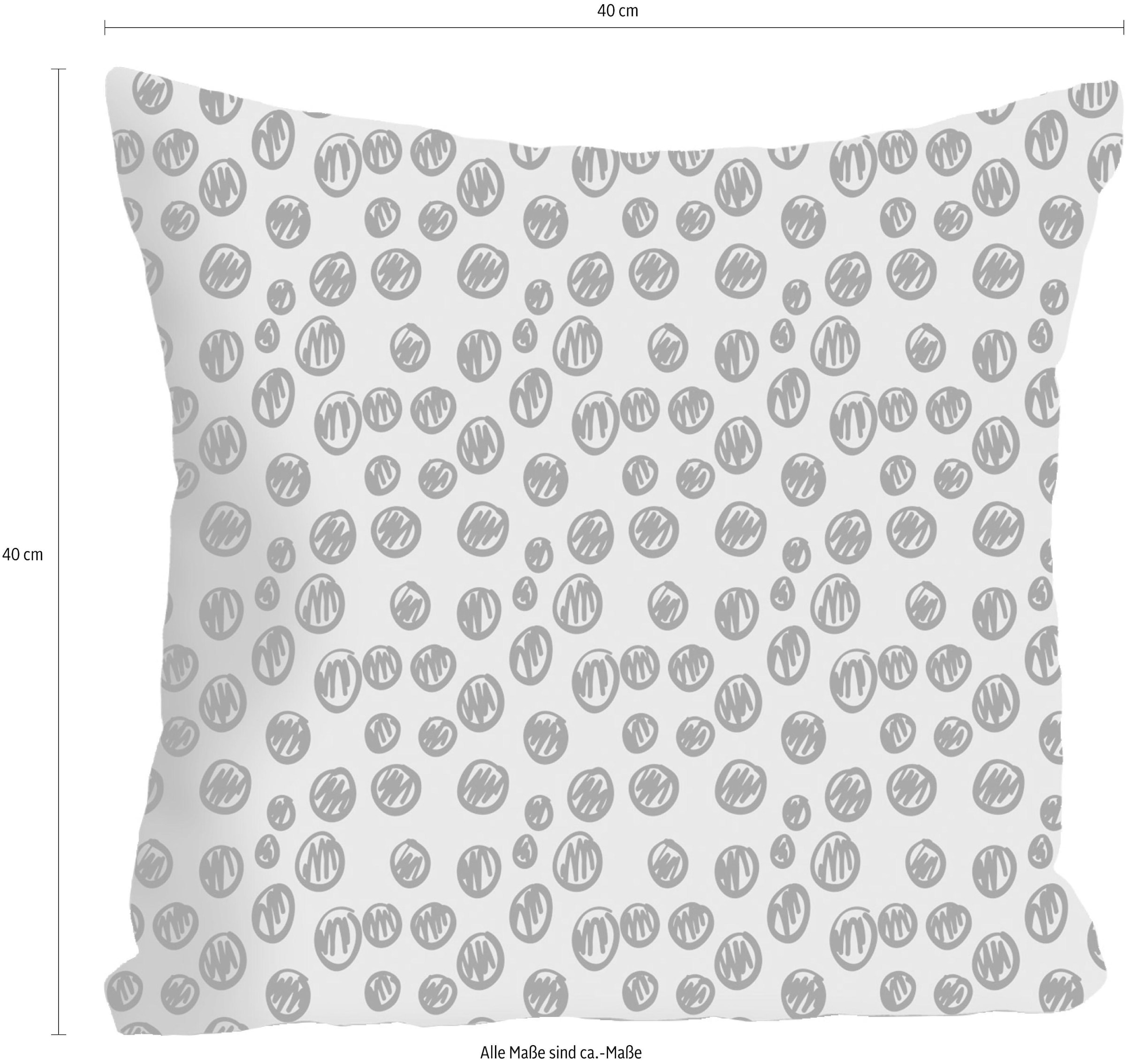 queence Coussin décoratif »»Punkte«« Kissenhülle ohne Füllung, 1 Stück