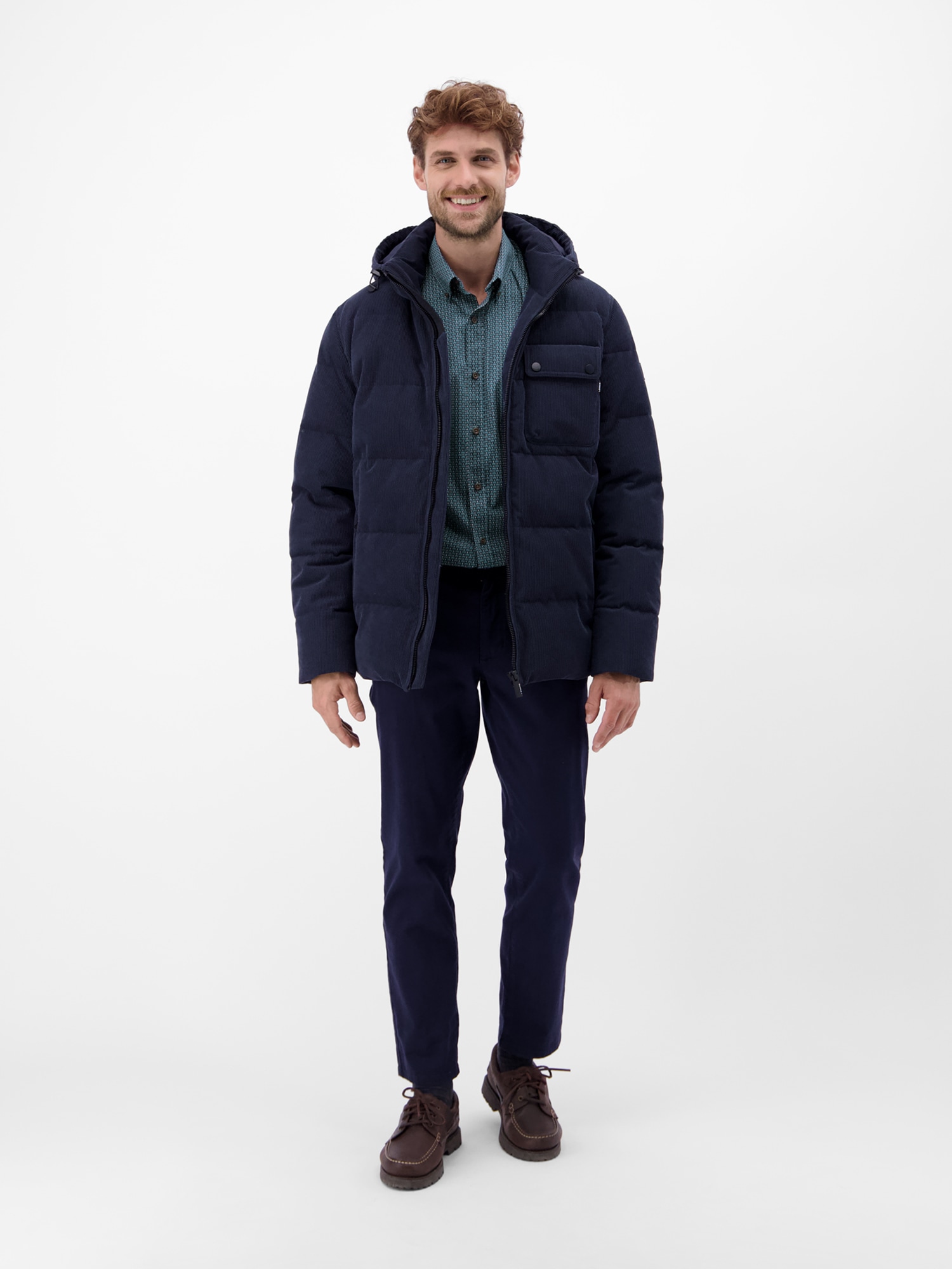 LERROS Langarmhemd »LERROS Herrenhemd mit Ornamentmuster«